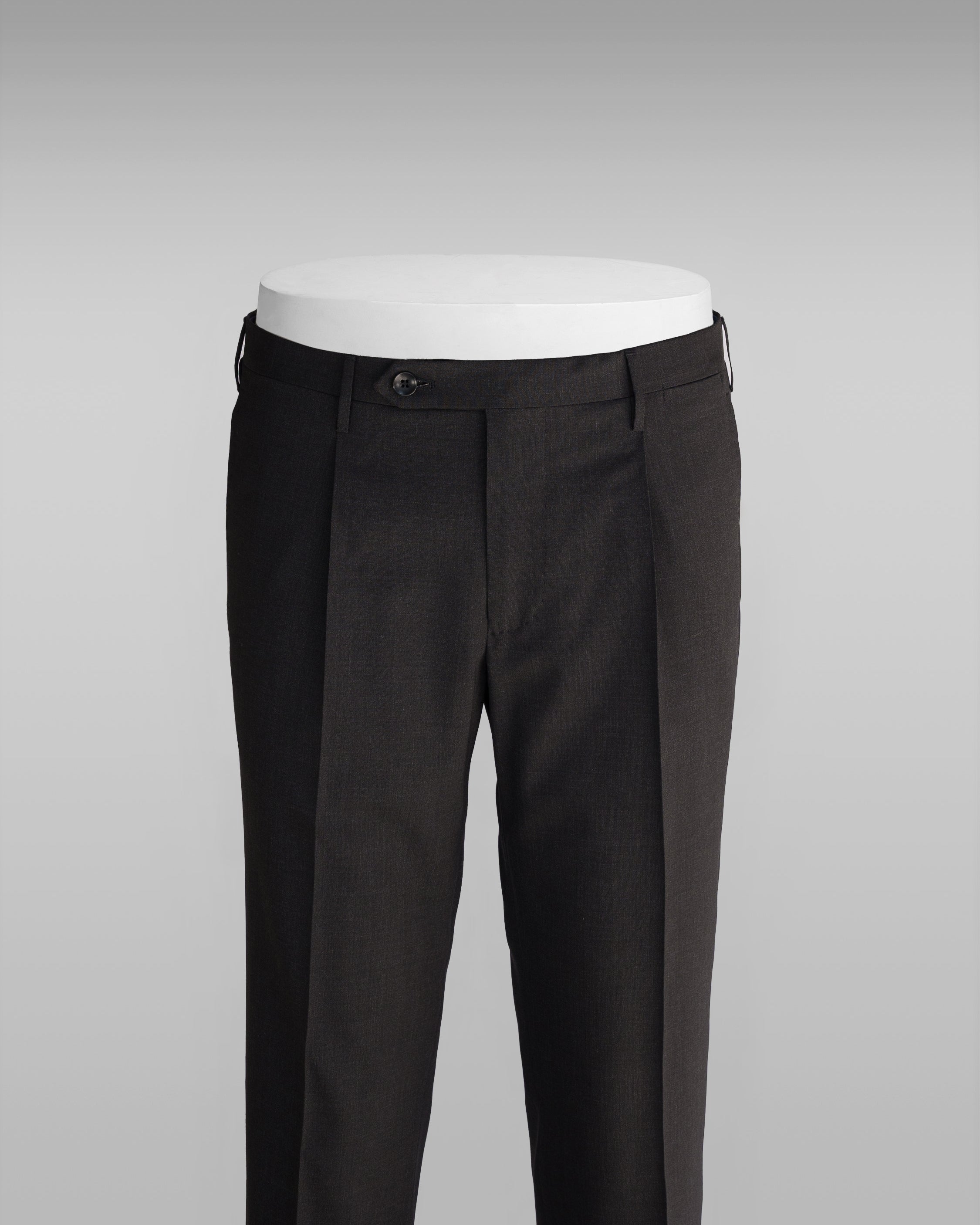 Dark grey elastic wool slim fit trousers SUMMER