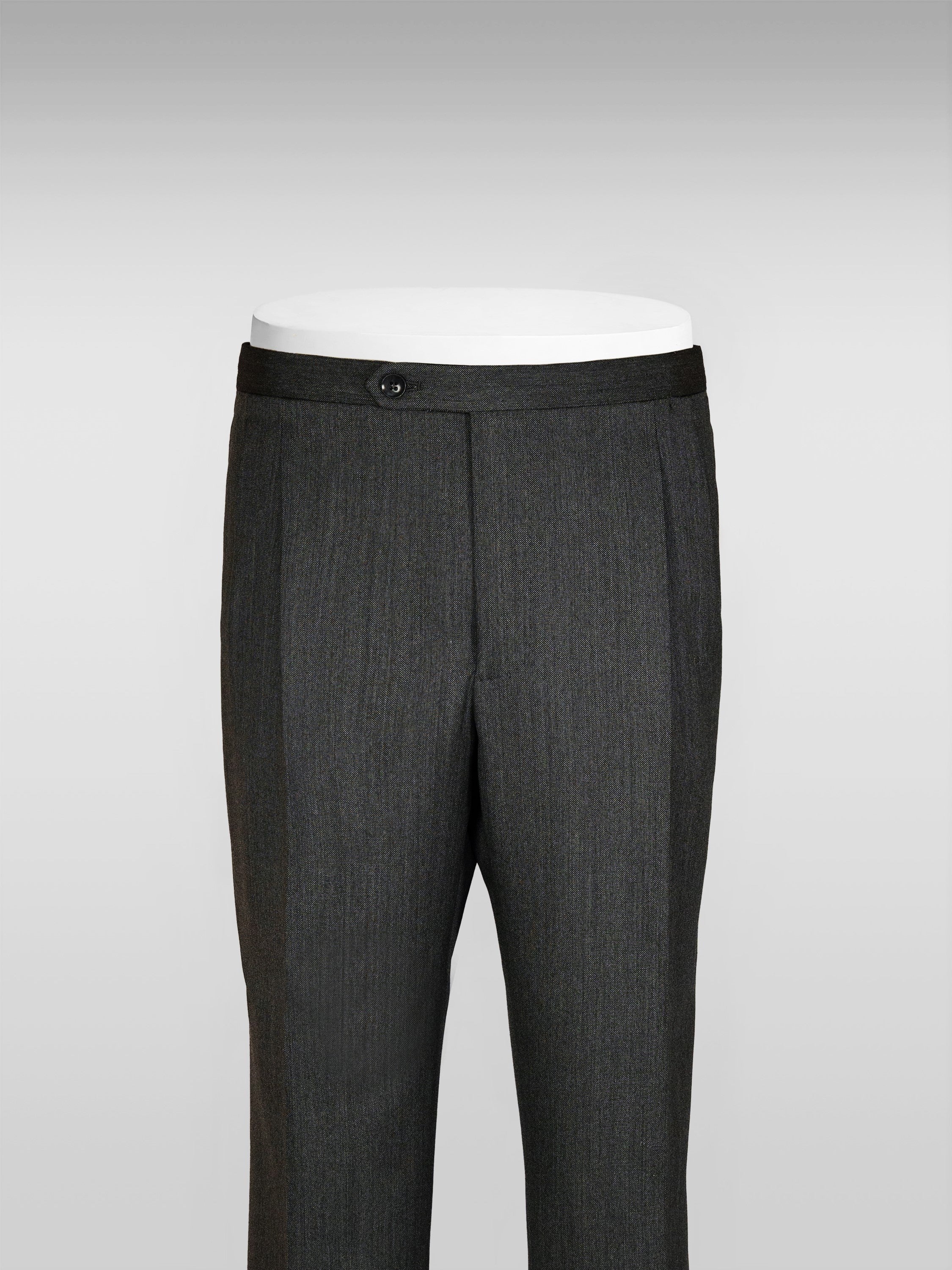 亀井 　Rota 1pleats grey wool pants Milano dark grey three ply wool trousers – Rota SRL