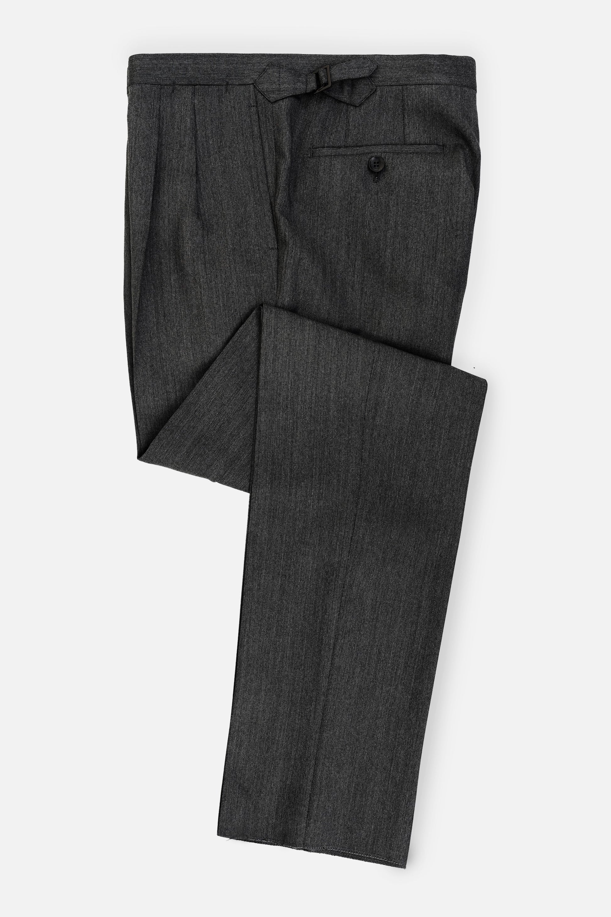 Pantaloni Milano in lana triplo strato grigio scuro
