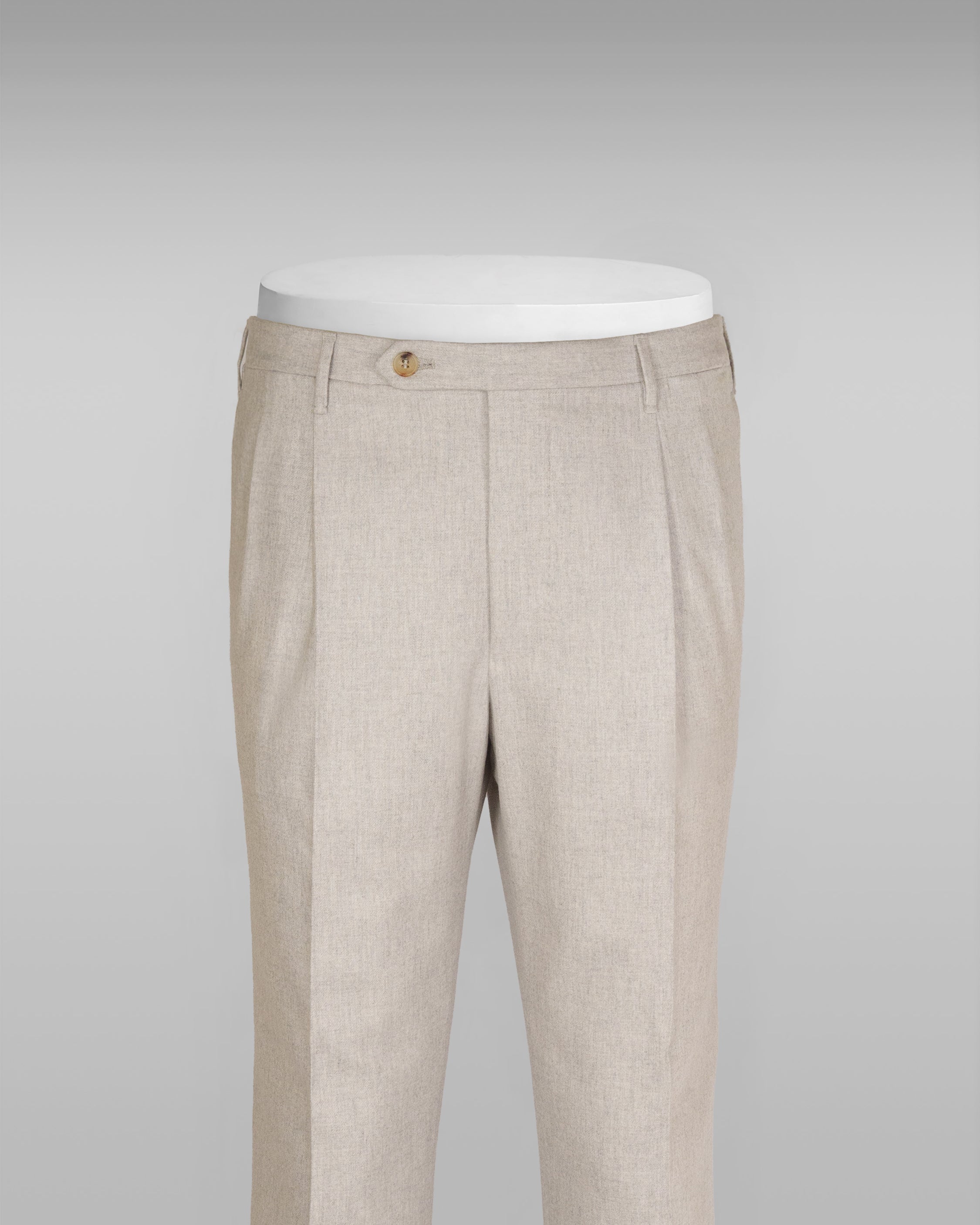 Oyster flannel trousers