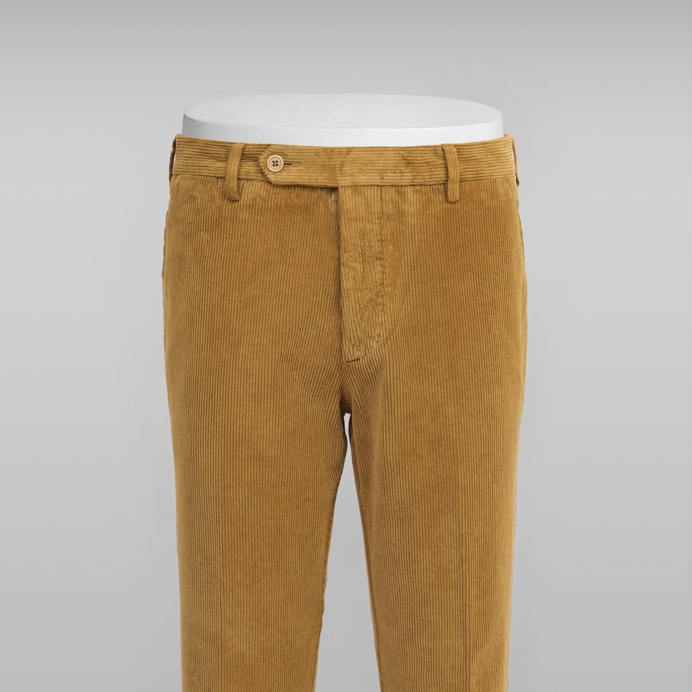 Pantaloni sportivi in velluto a coste color ocra