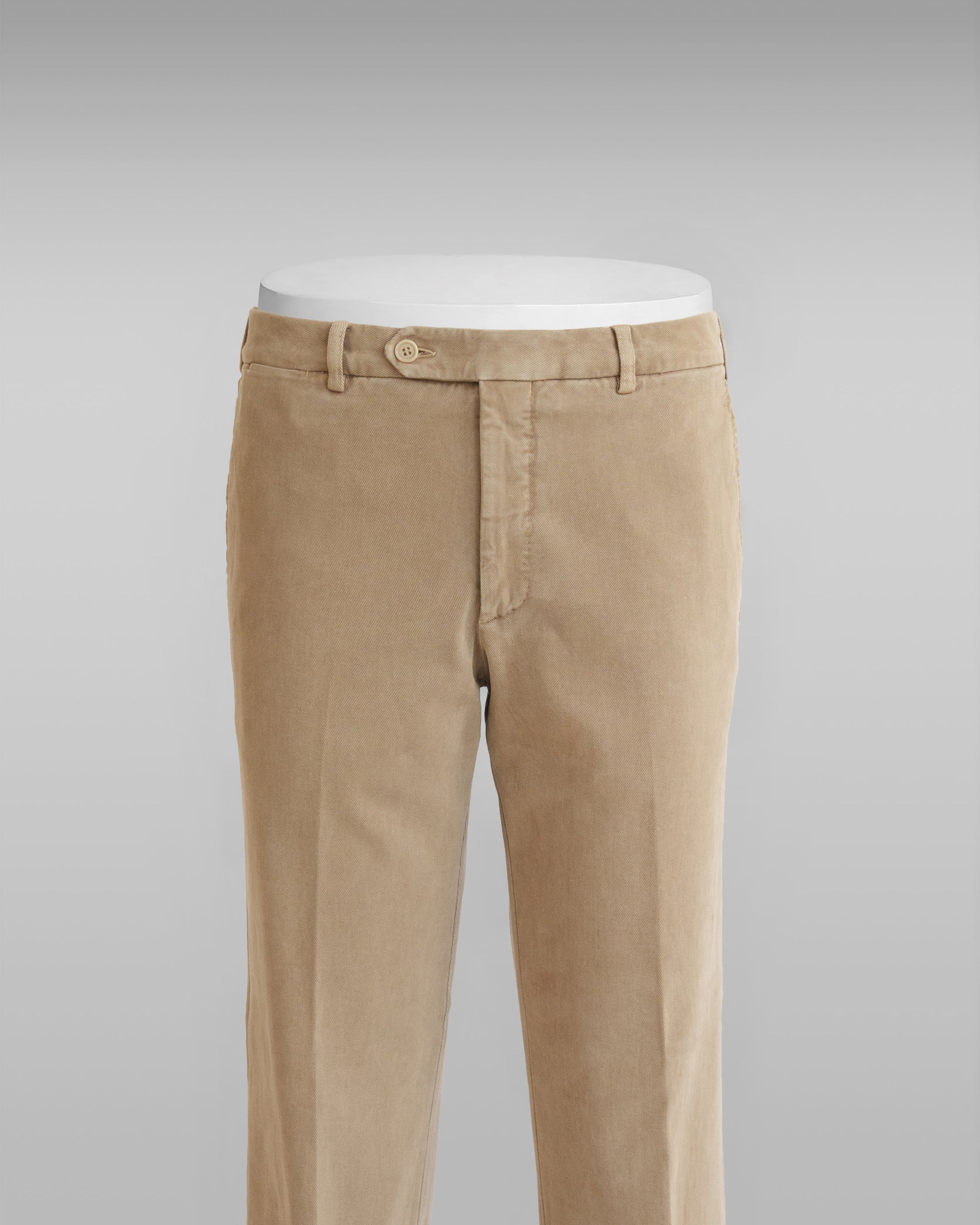 Beige cotton elastan sport trousers