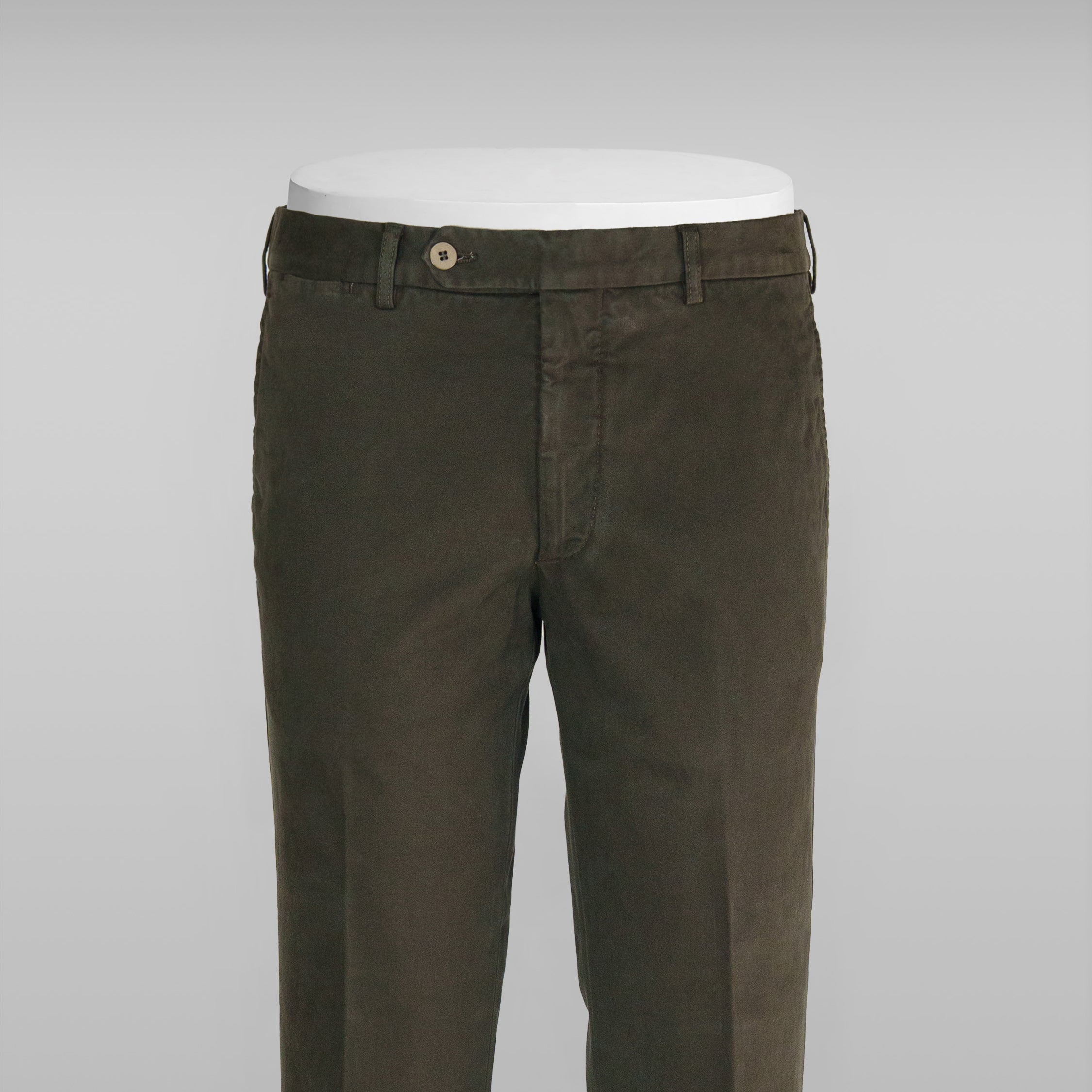 Brown cotton elastan sport trousers SLIM FIT WINTER