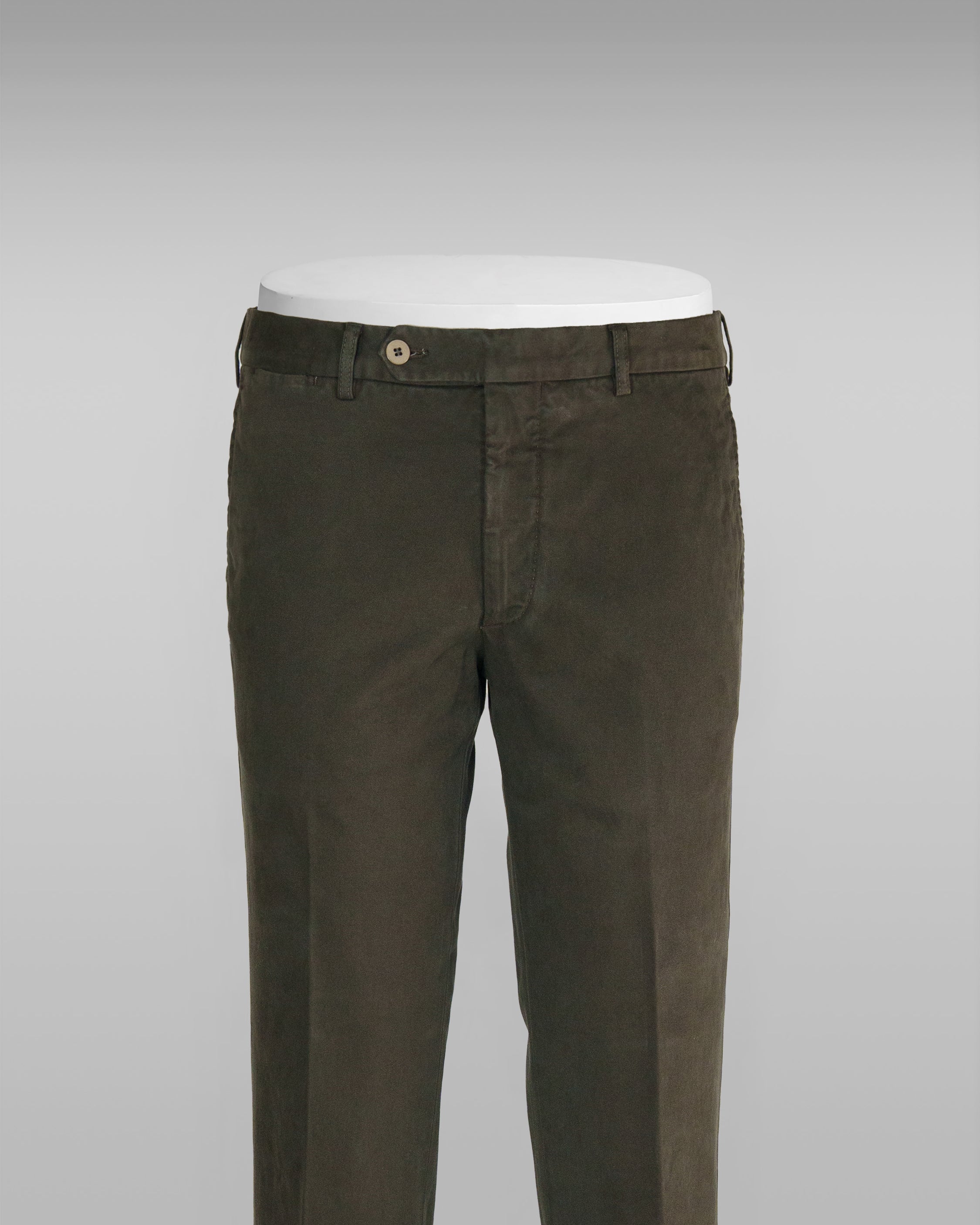 Brown cotton elastan sport trousers SLIM FIT WINTER