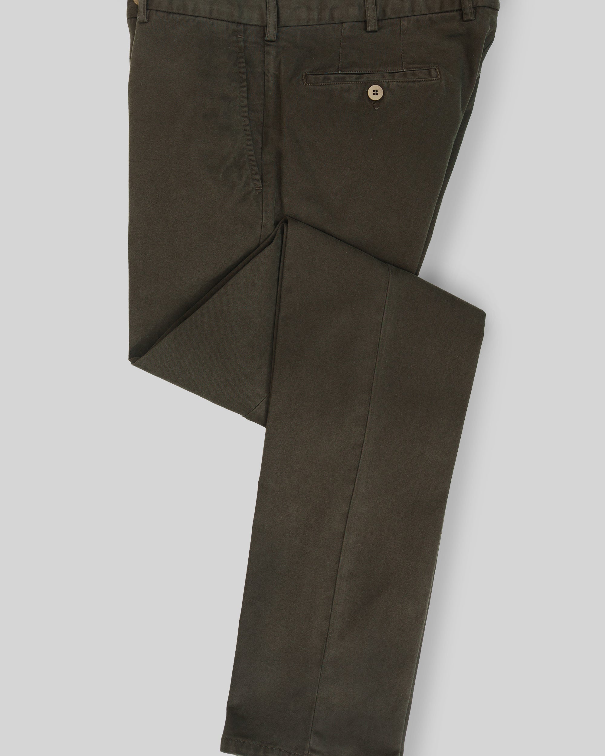 Brown cotton elastan sport trousers SLIM FIT WINTER