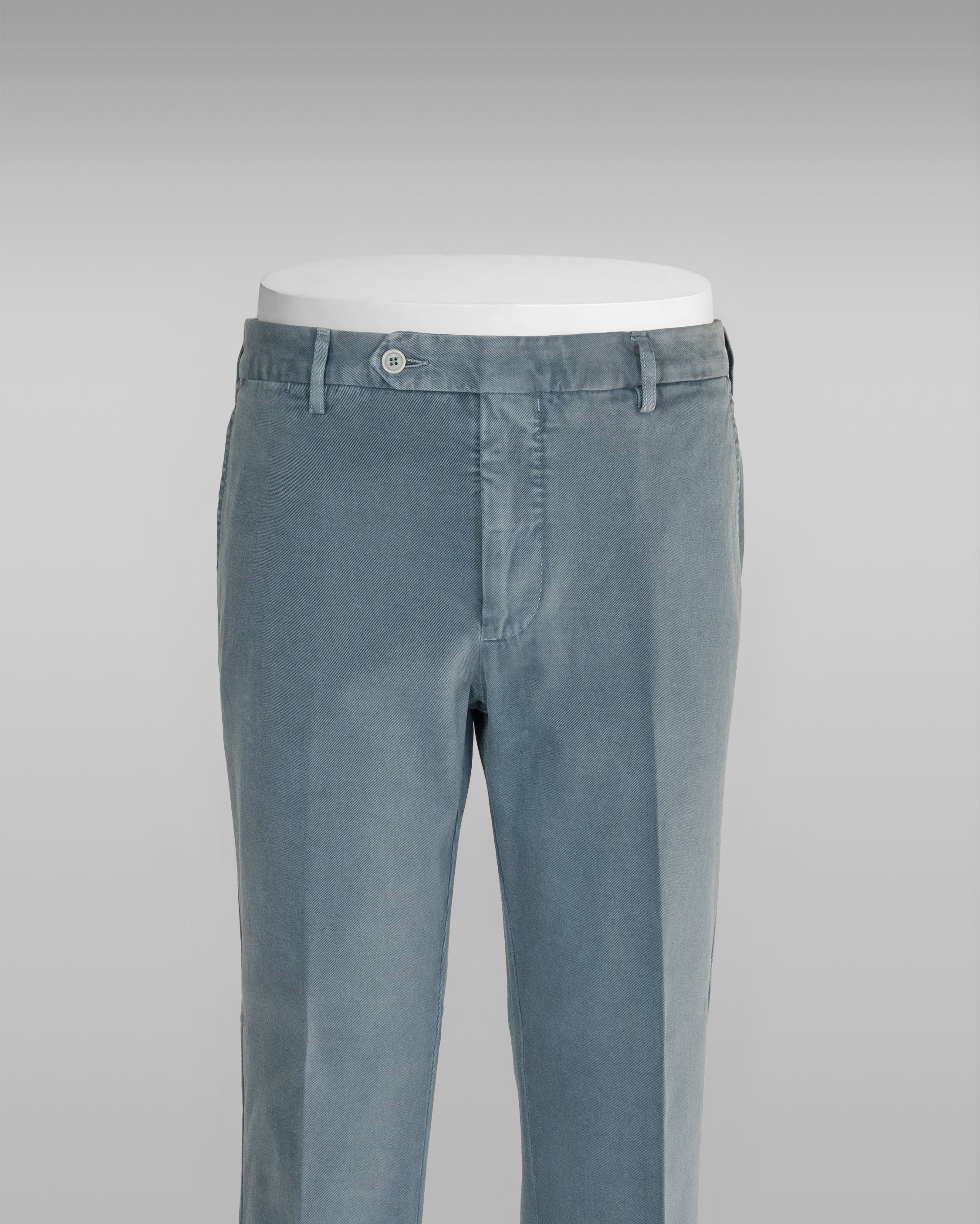 Denim blue cotton cashmere sport trousers
