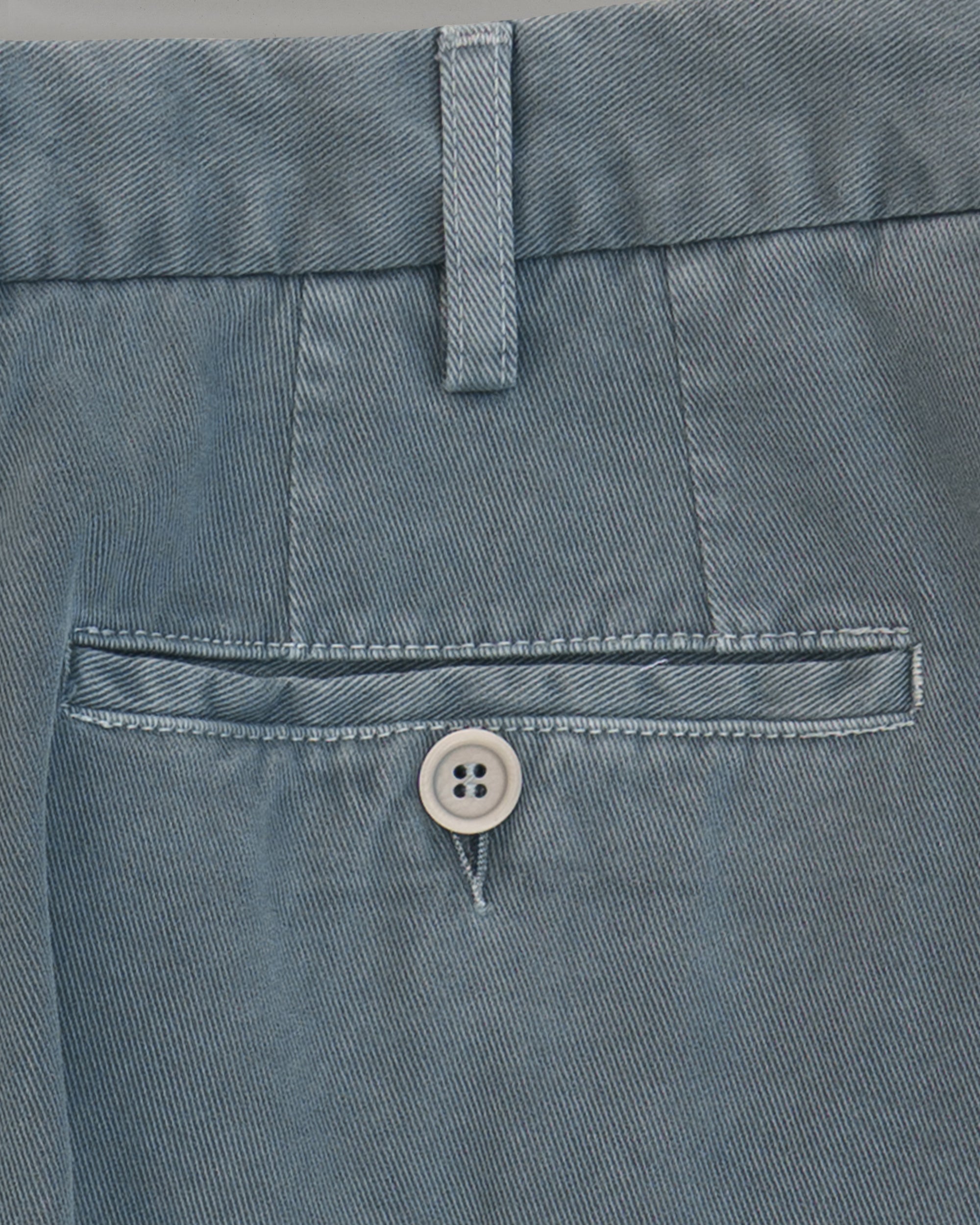 Denim blue cotton cashmere sport trousers