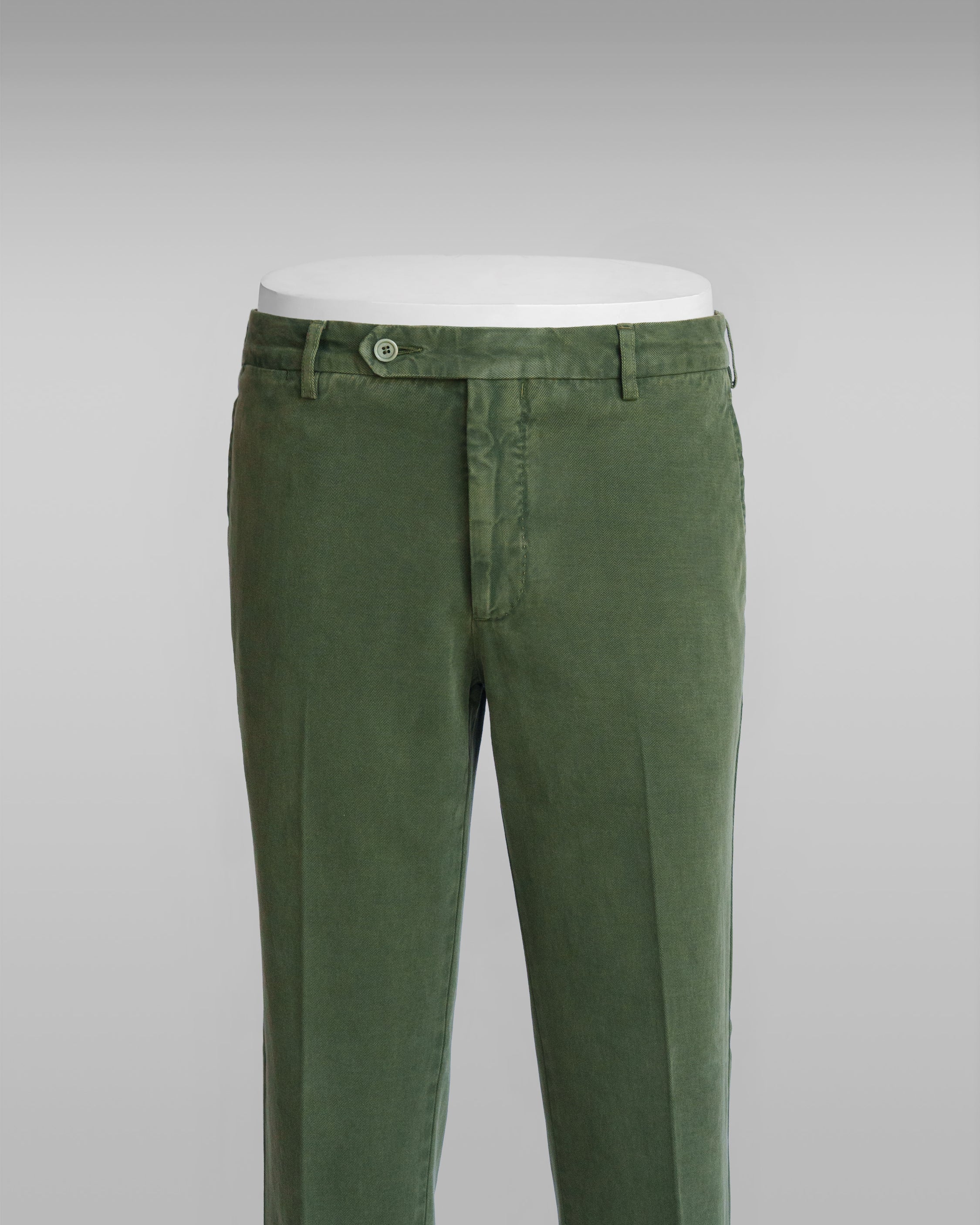 Green cotton cashmere sport trousers