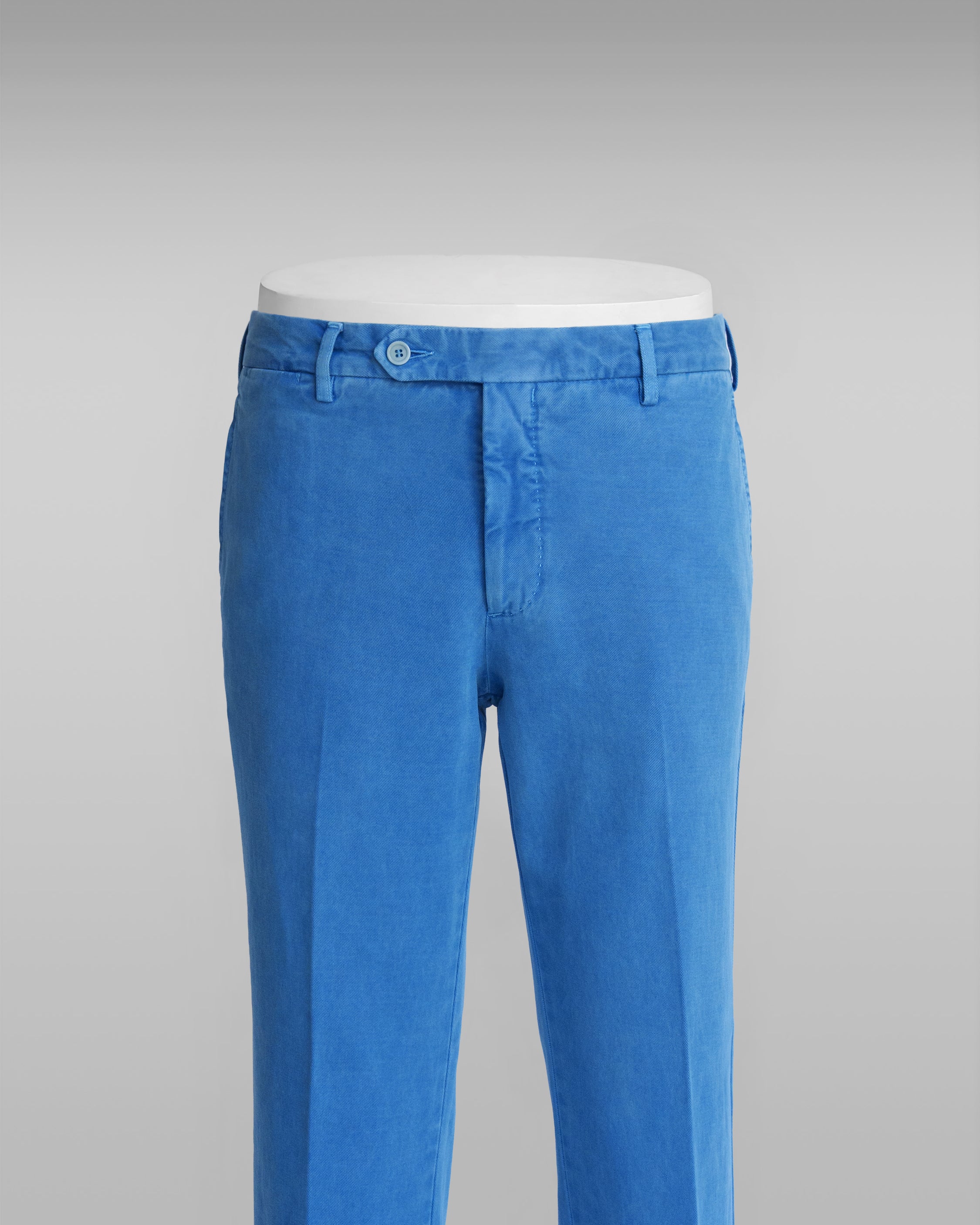 Ocean blue cotton cashmere sport trousers