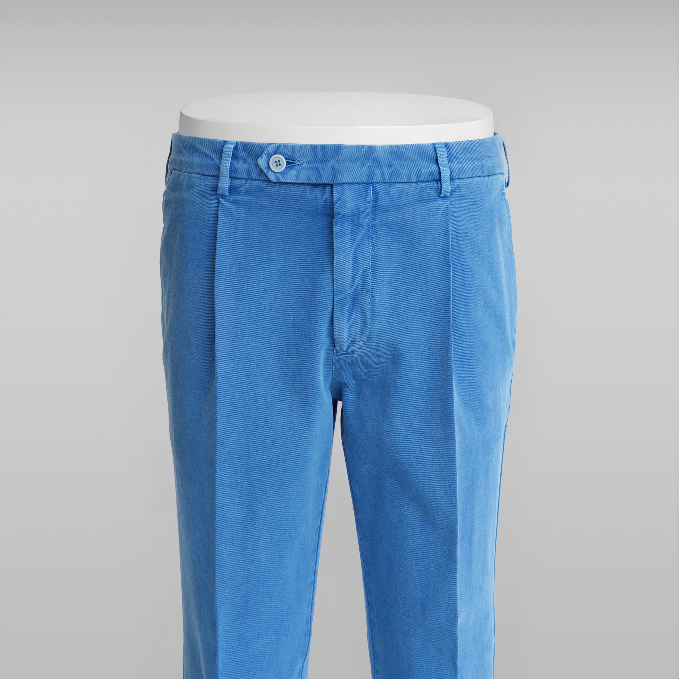 Pantaloni sportivi in cotone e cashmere blu oceano con 1 pinces