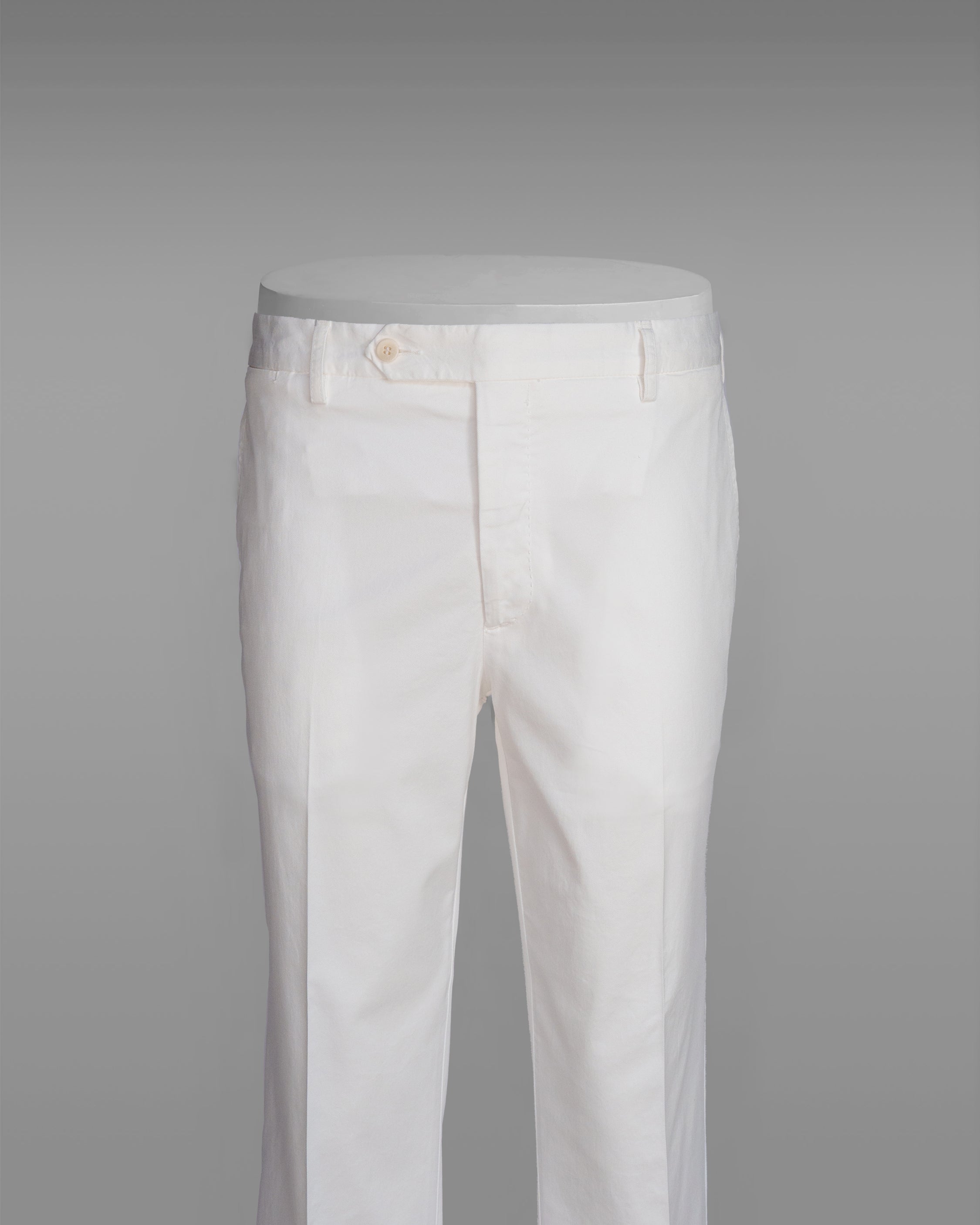White cotton supima sport trousers