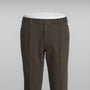 Brown cotton elastan sport trousers 1 pleat