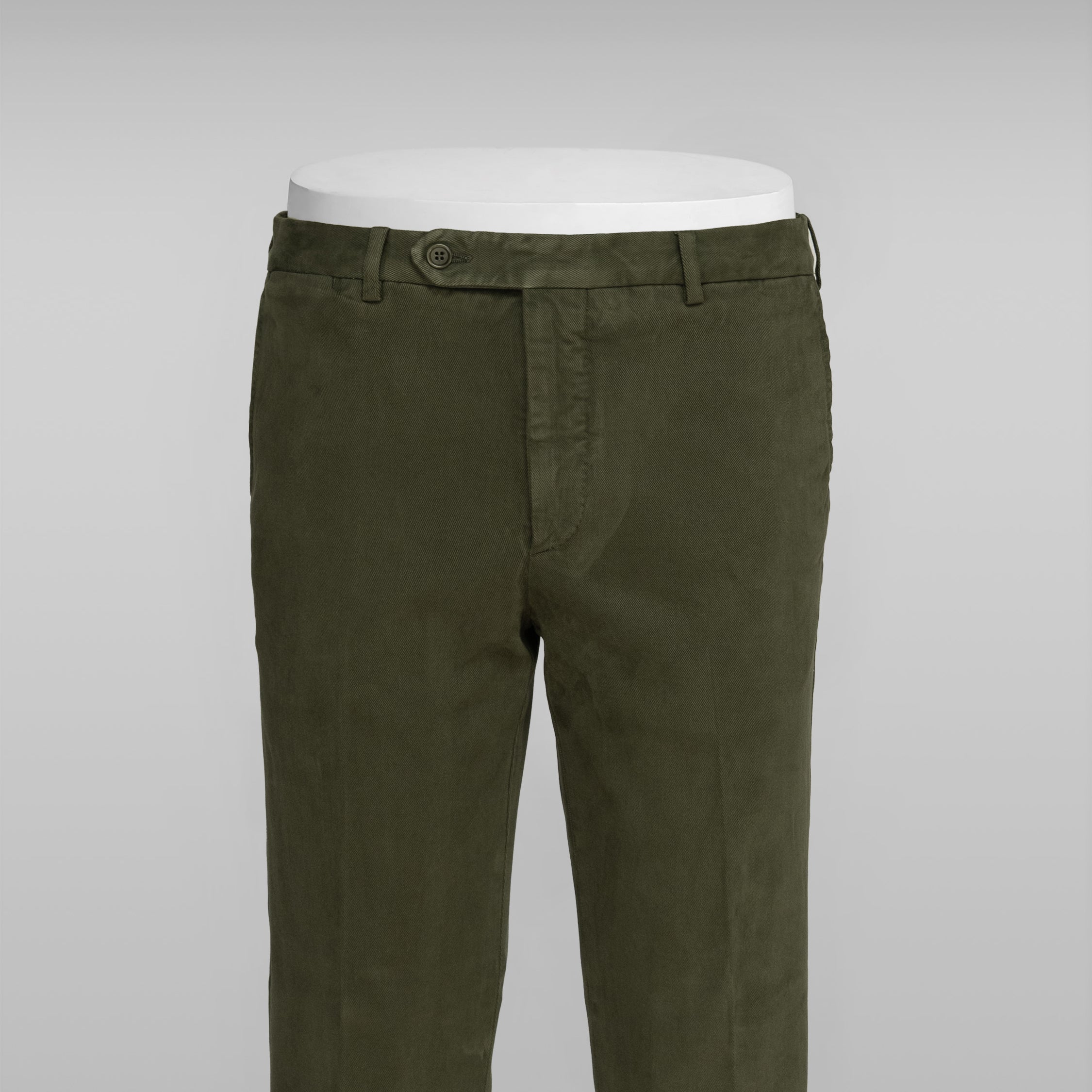Dark green cotton elastan sport trousers