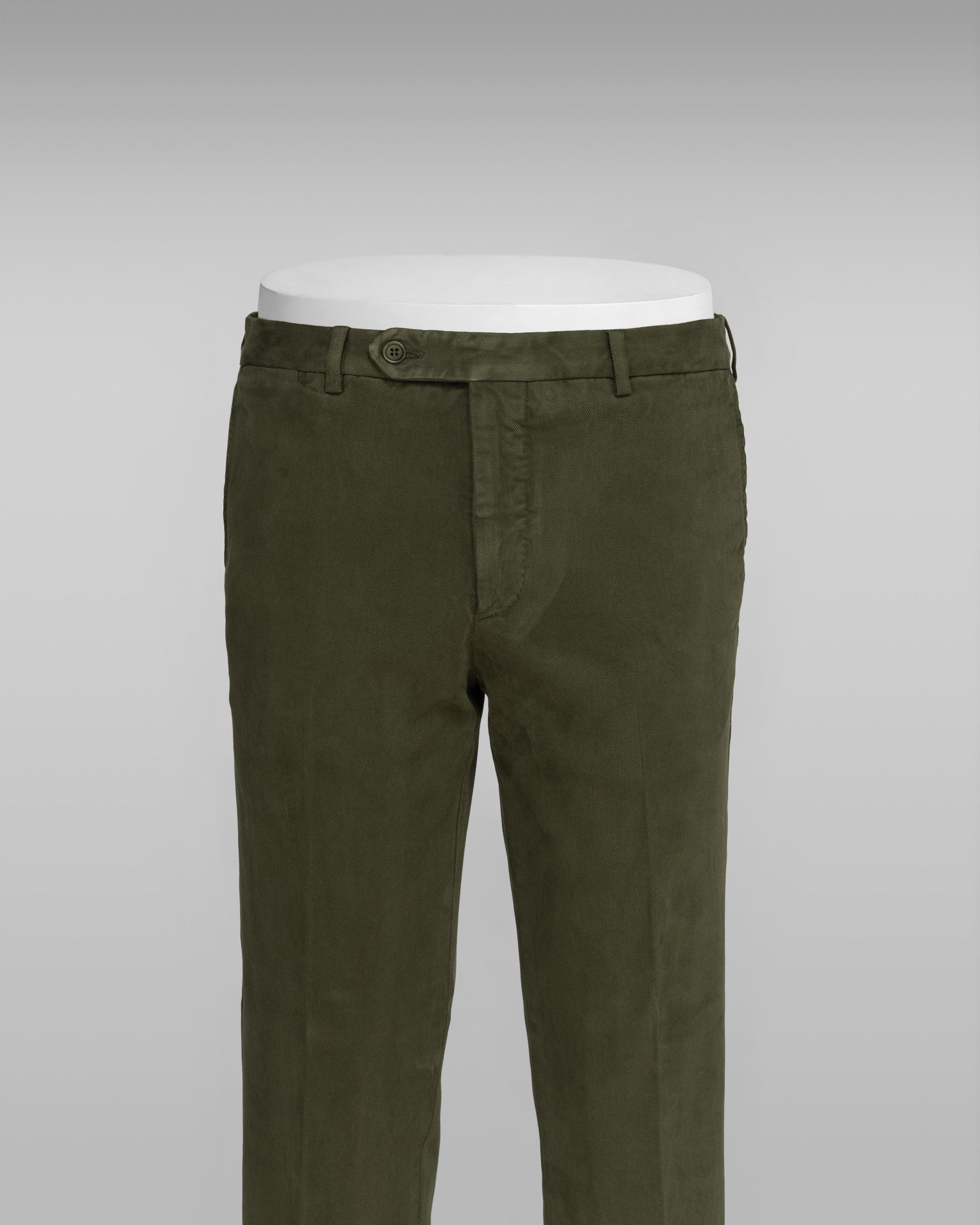 Pantaloni sportivi in cotone ed elastan verde scuro