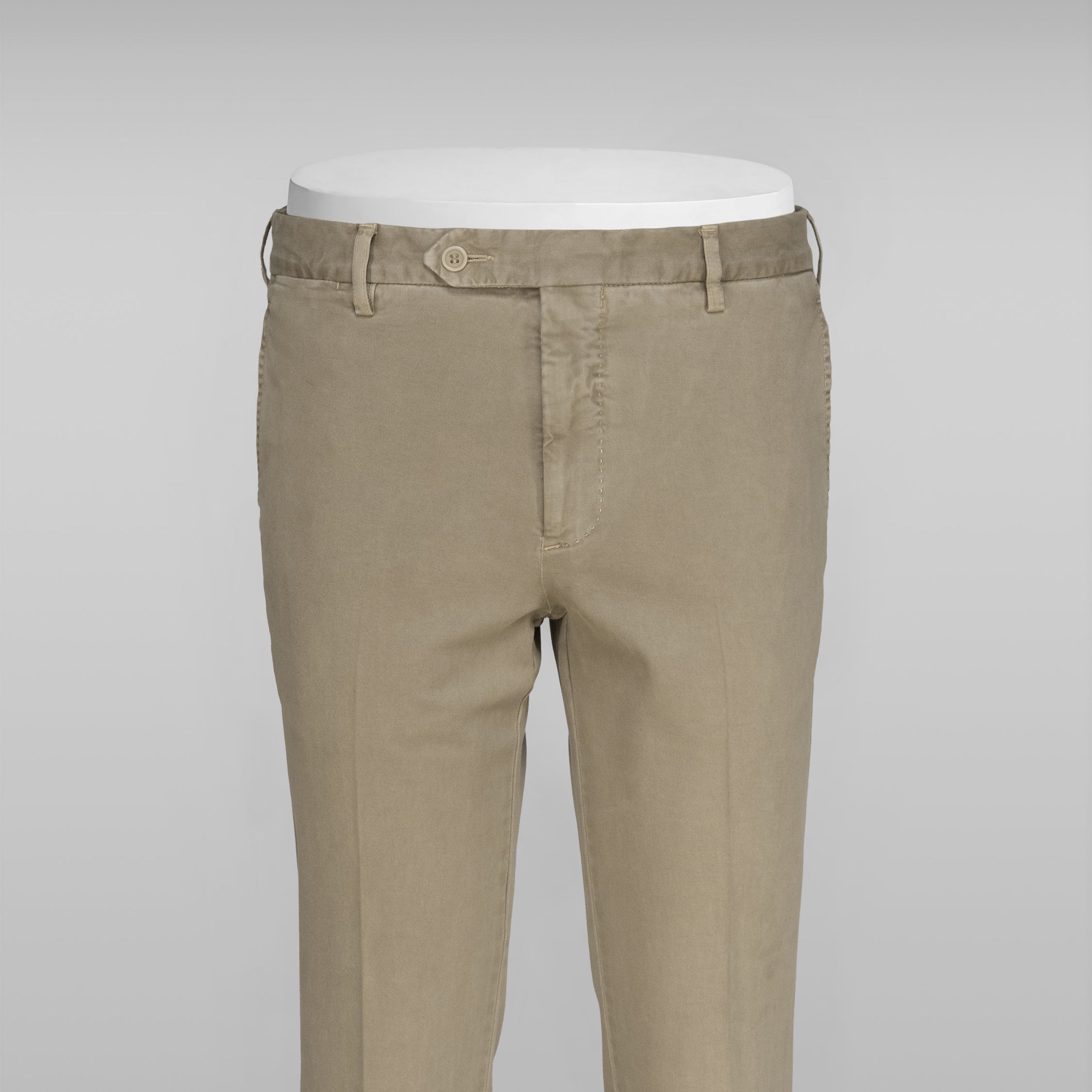 Beige cotton wool sport trousers