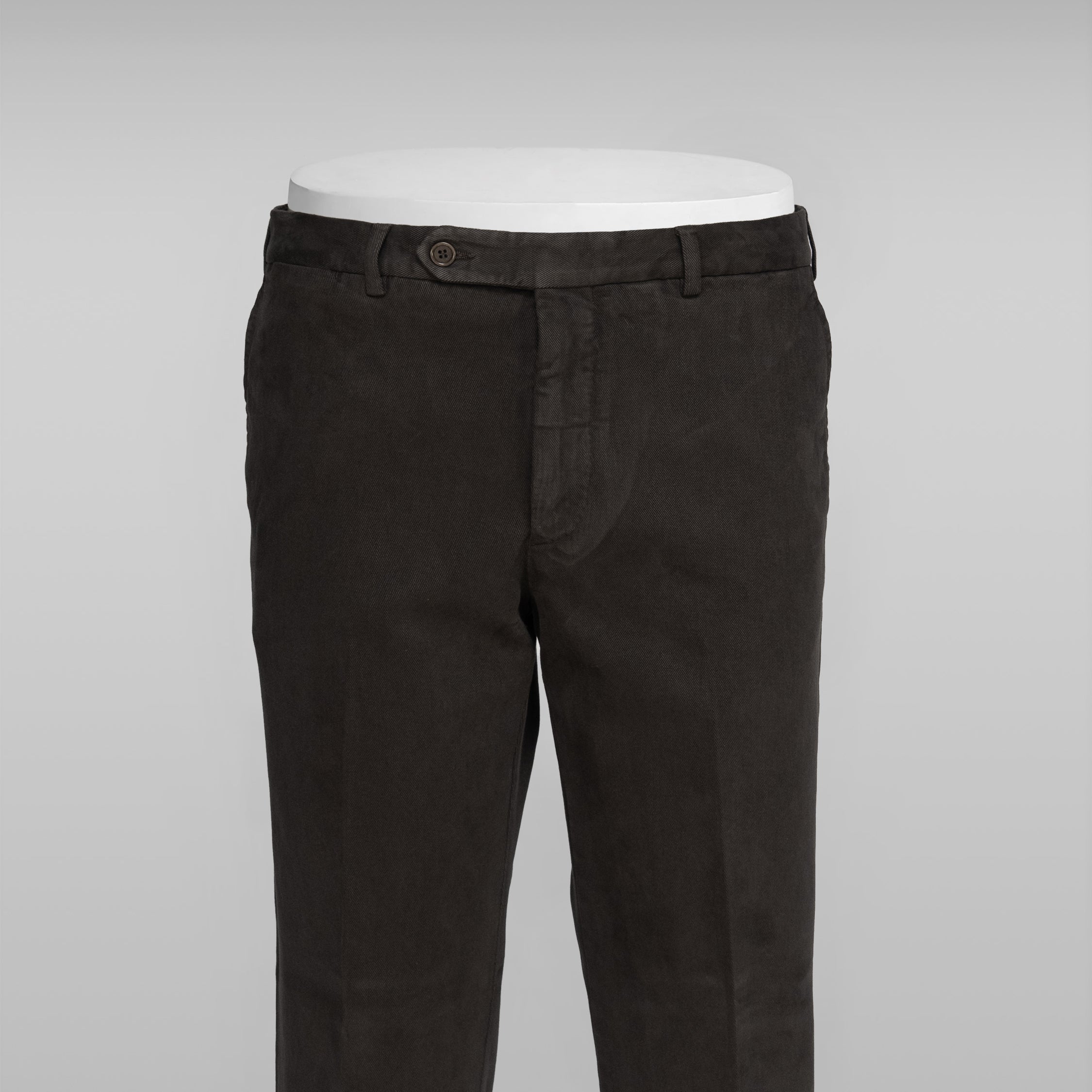 Coffee cotton elastan sport trousers
