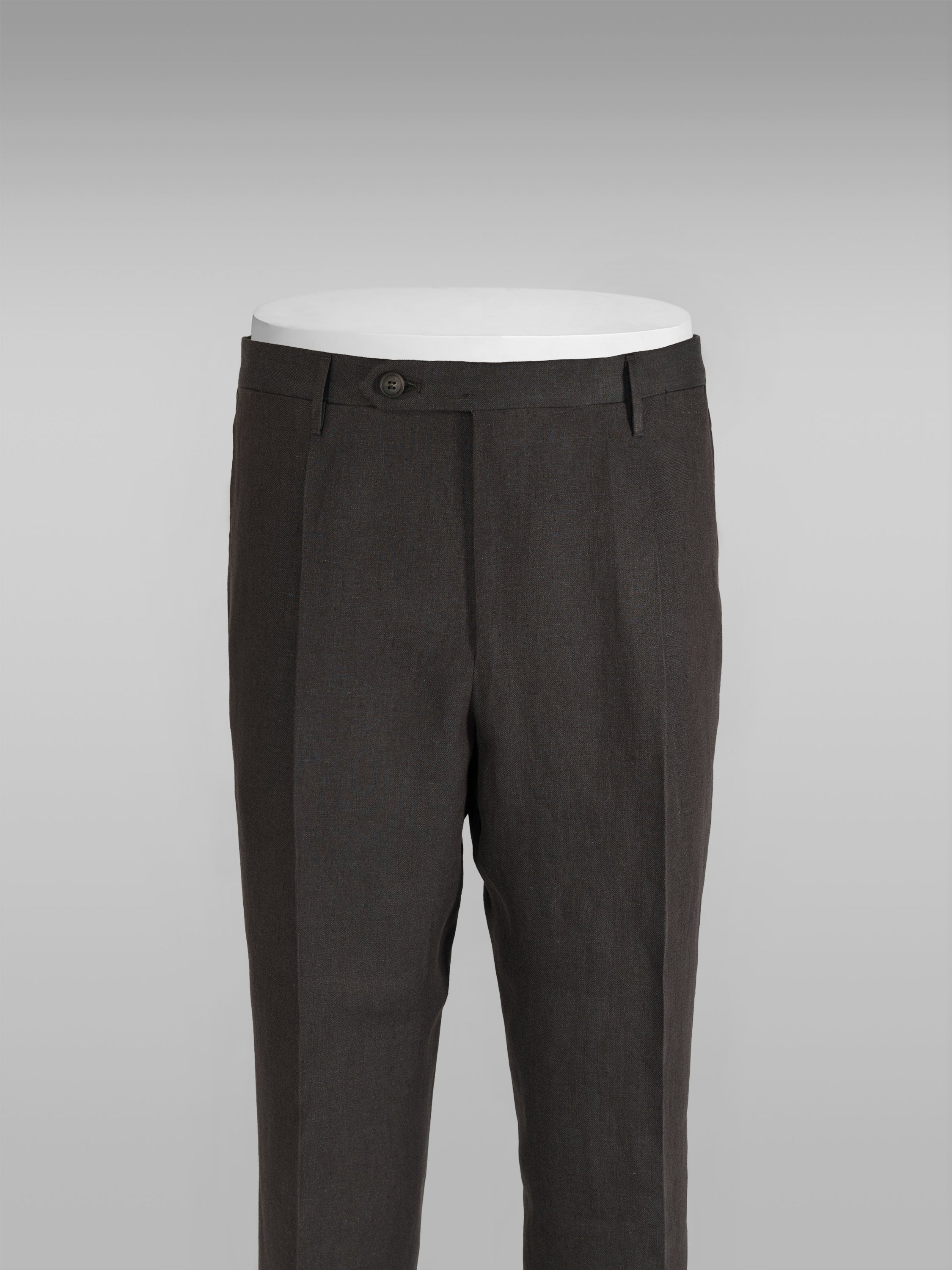 亀井 　Rota brown 1pleats linen pants Mens Linen Pants | Summer Trousers | 100% Made in Italy – Rota SRL