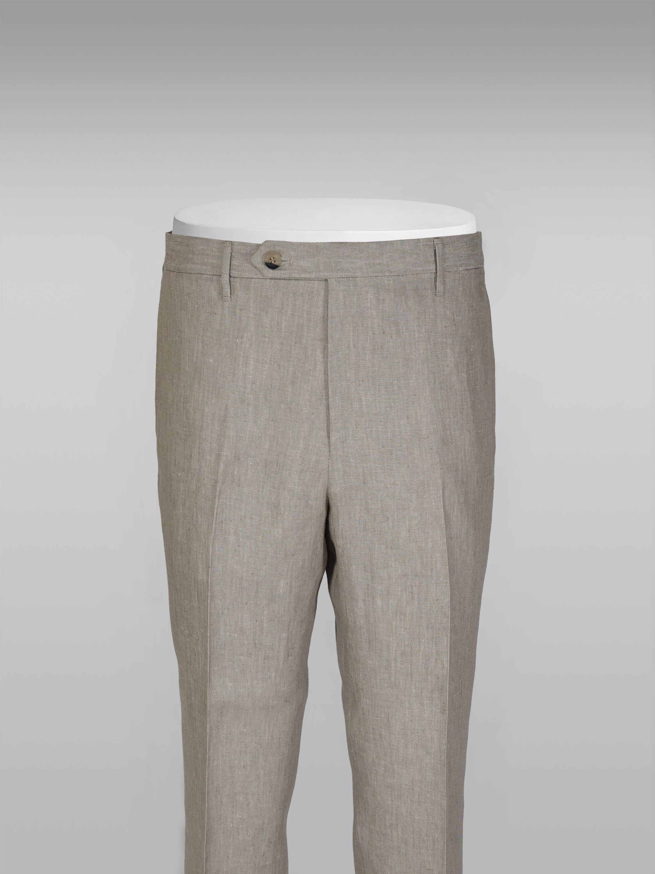 亀井 　Rota brown 1pleats linen pants Mens Linen Pants | Summer Trousers | 100% Made in Italy – Rota SRL