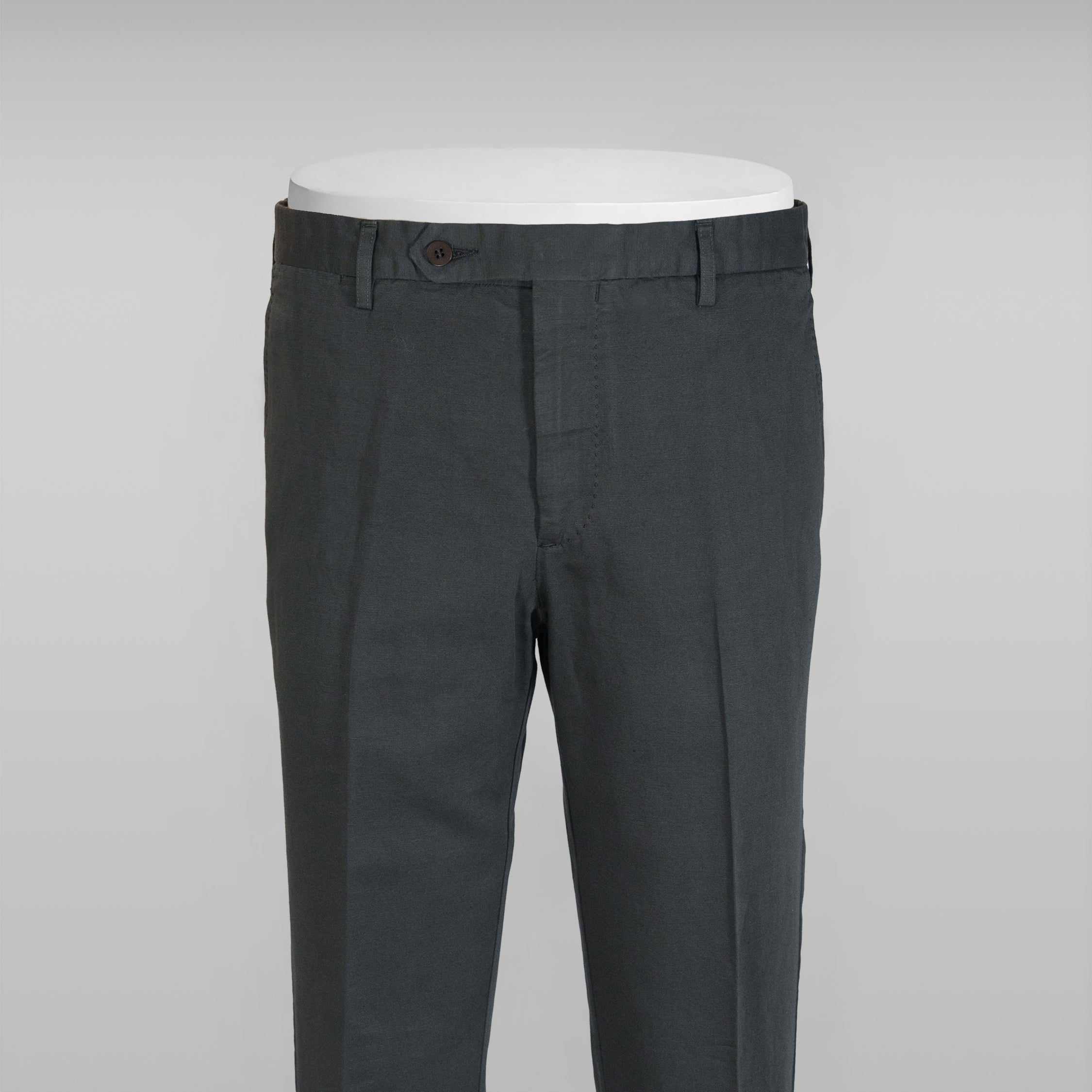 Dark grey cotton linen sport trousers