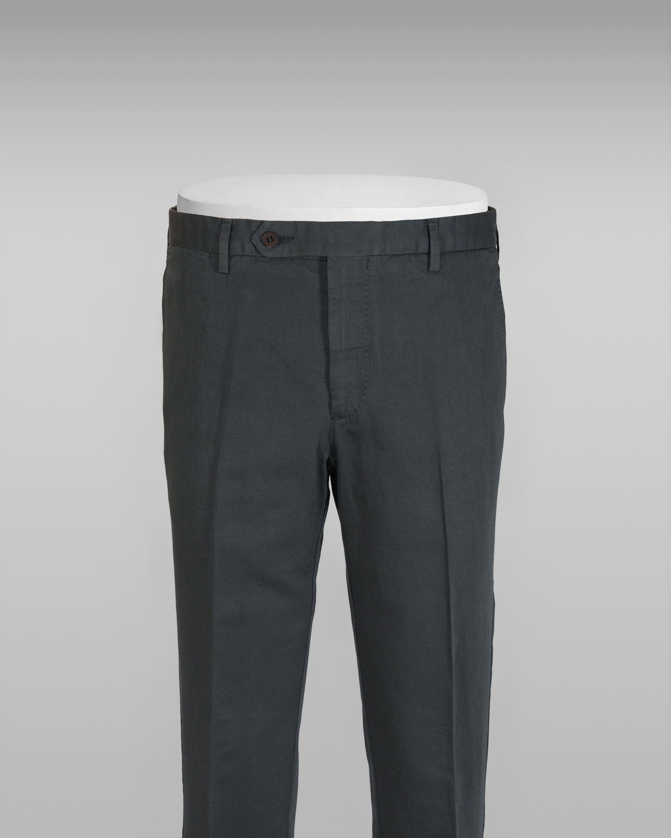 Dark grey cotton linen sport trousers