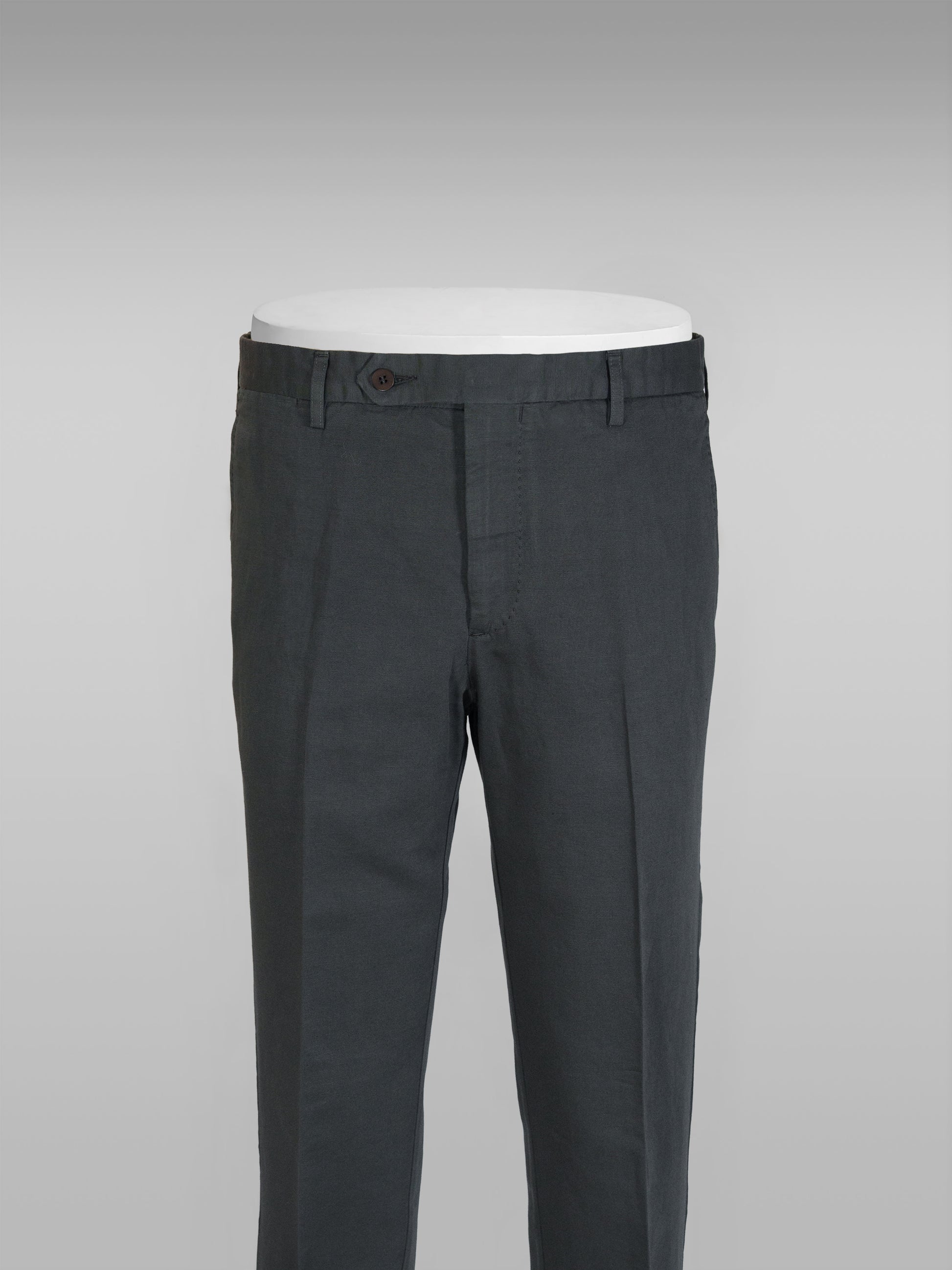 Dark grey cotton linen sport trousers