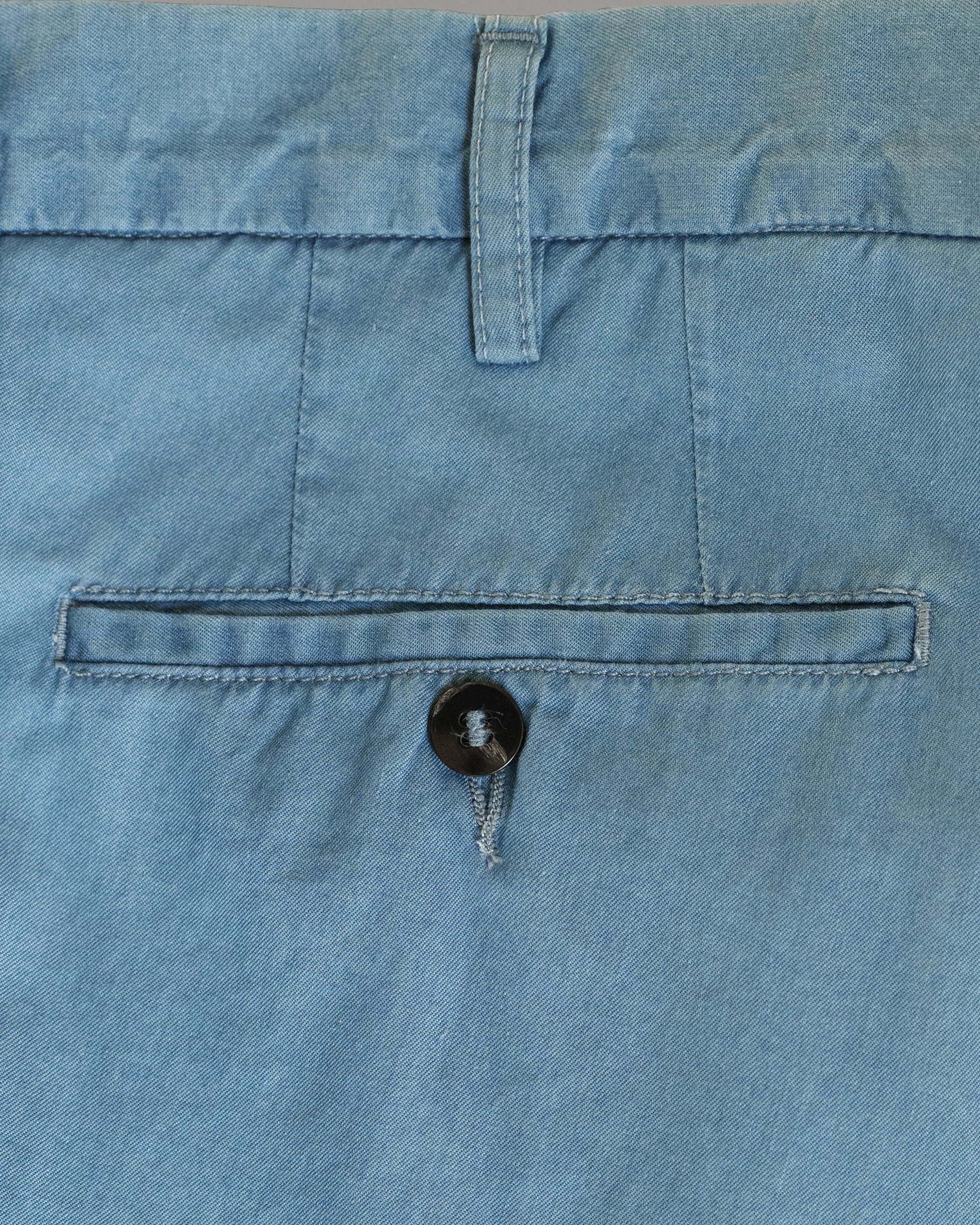 Light blue chambray denim sport trousers