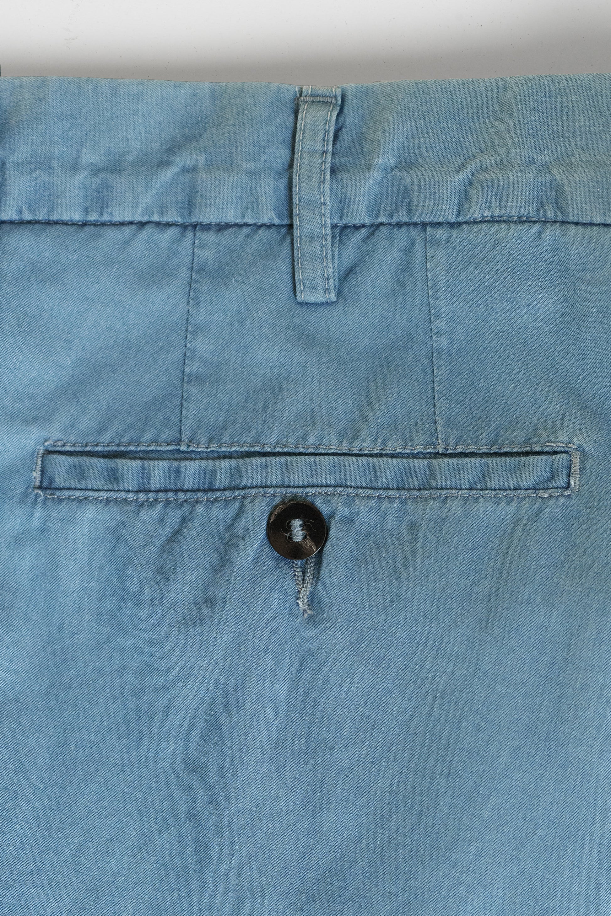 Light blue chambray denim sport trousers