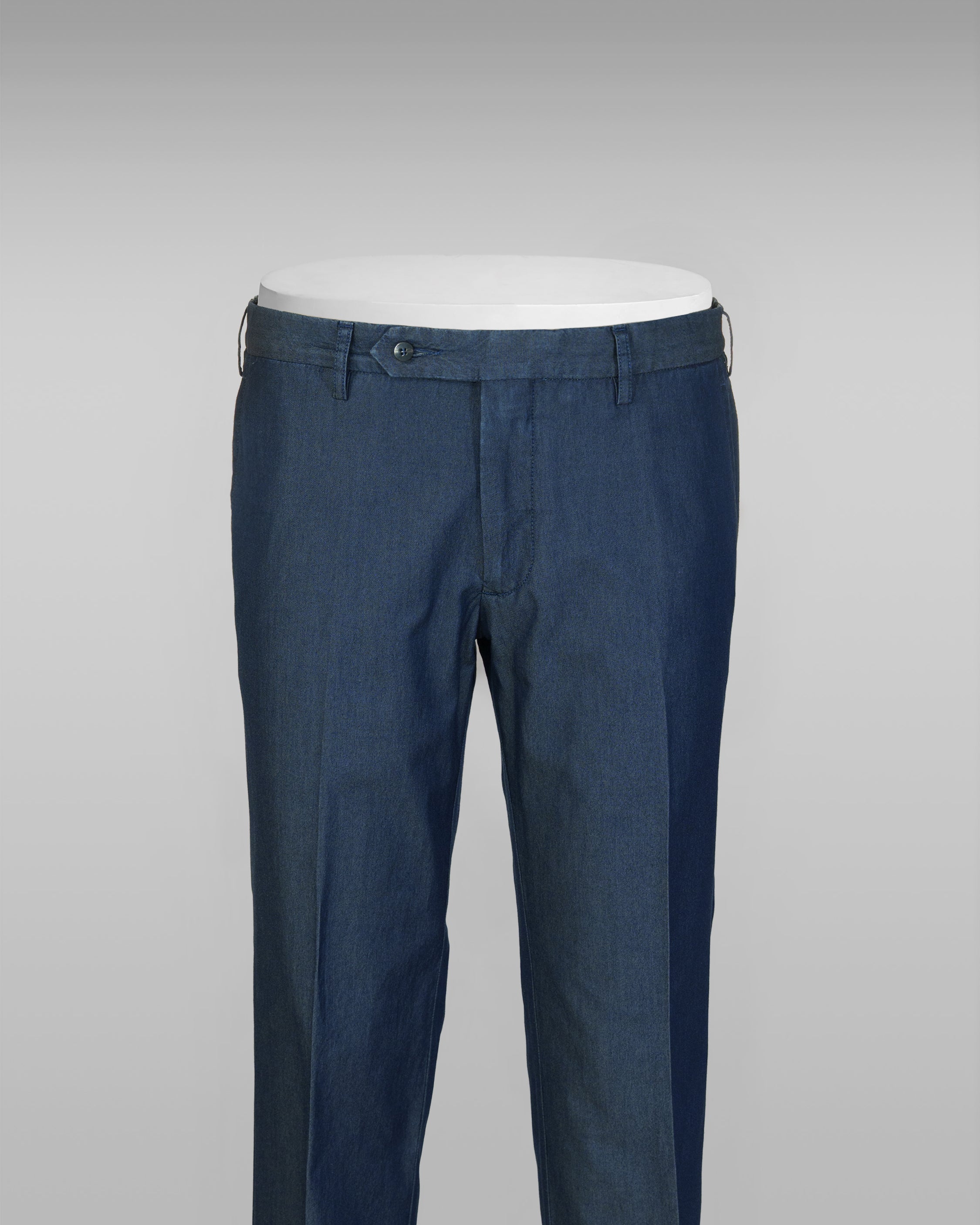 Blue chambray denim sport trousers