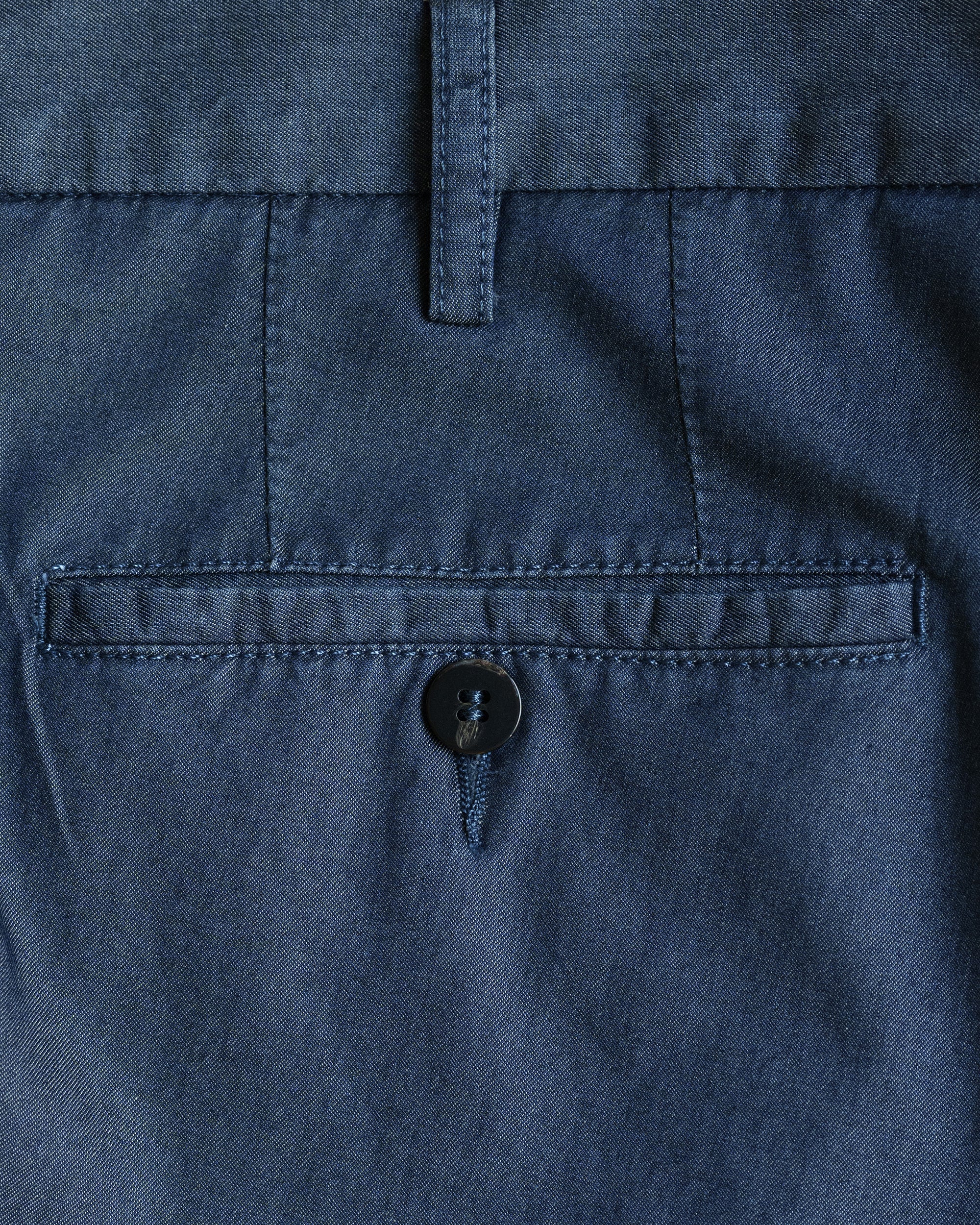 Blue chambray denim sport trousers