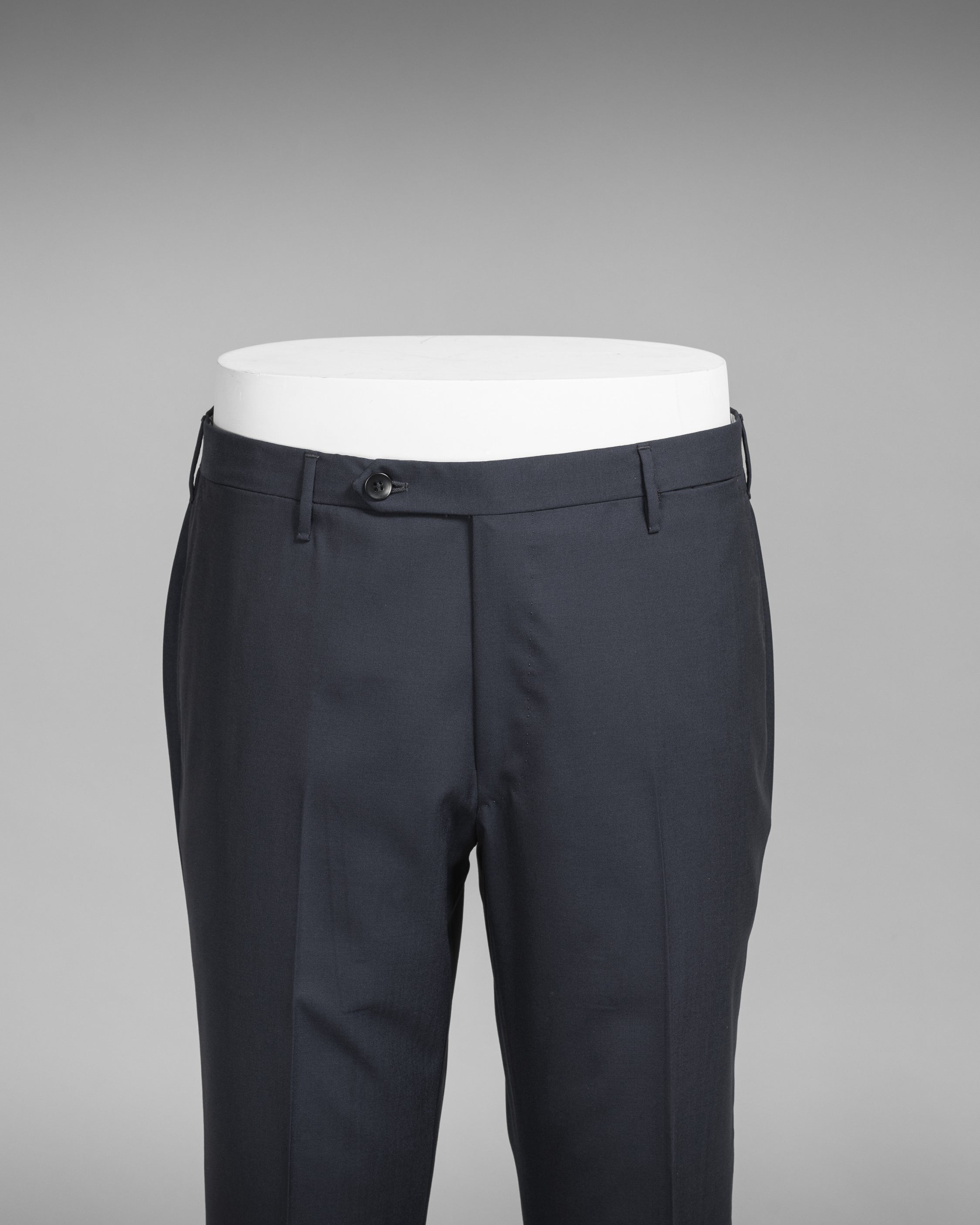 Navy blue elastic wool trousers SUMMER