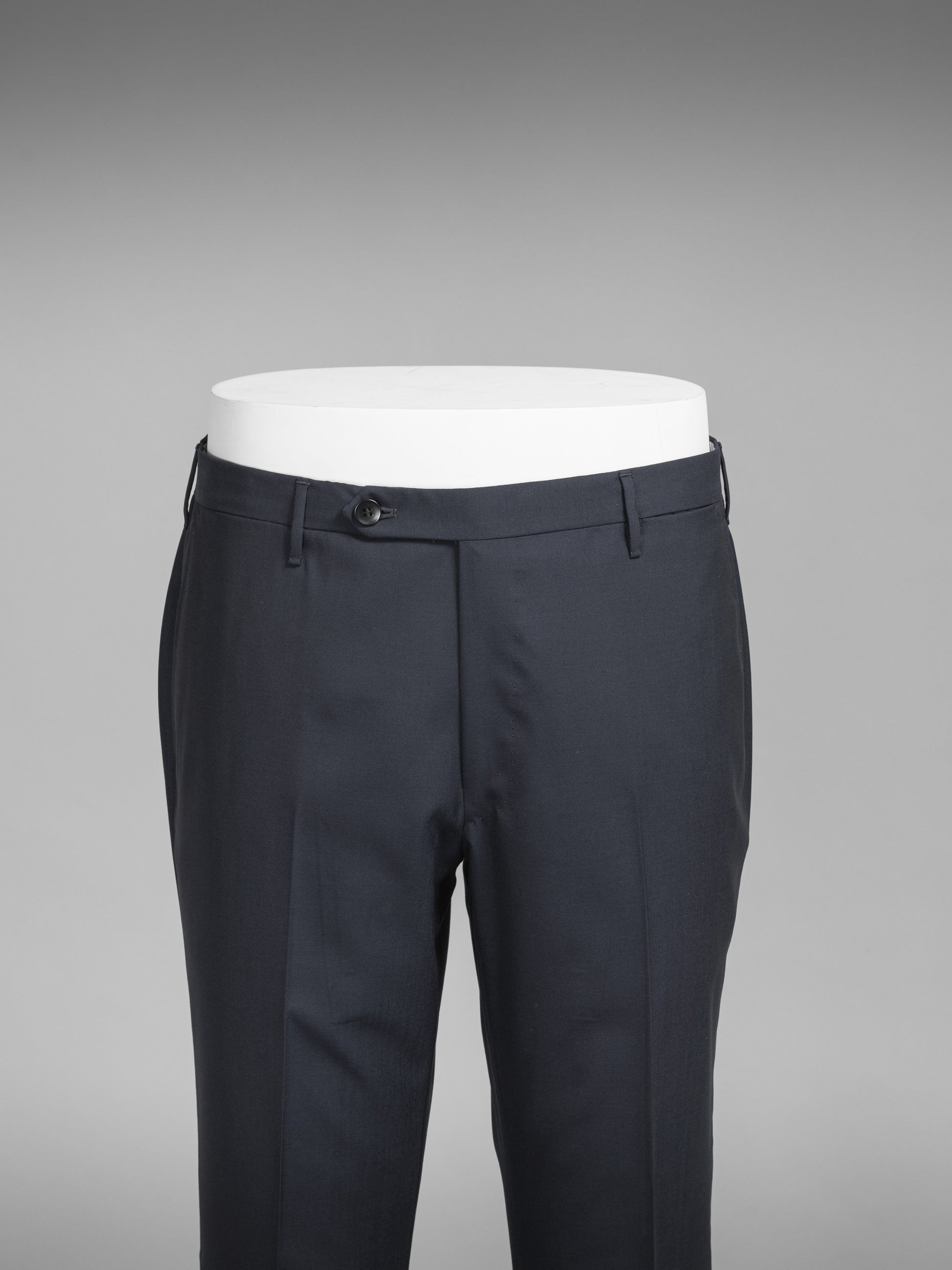 Navy blue elastic wool trousers SUMMER