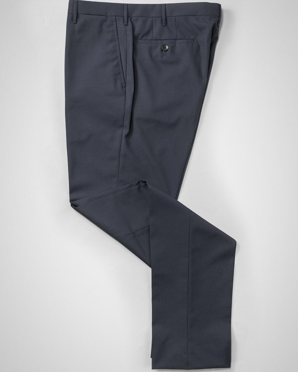Navy blue elastic wool trousers SUMMER