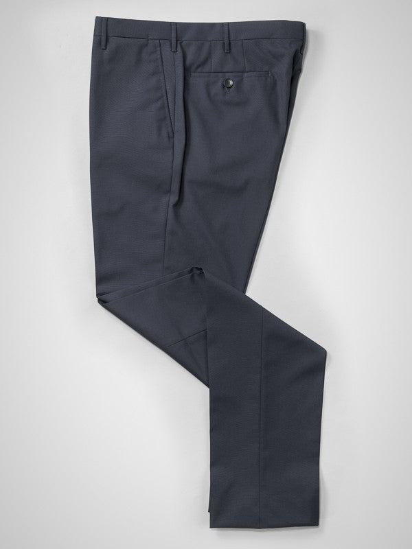 Navy blue elastic wool trousers SUMMER