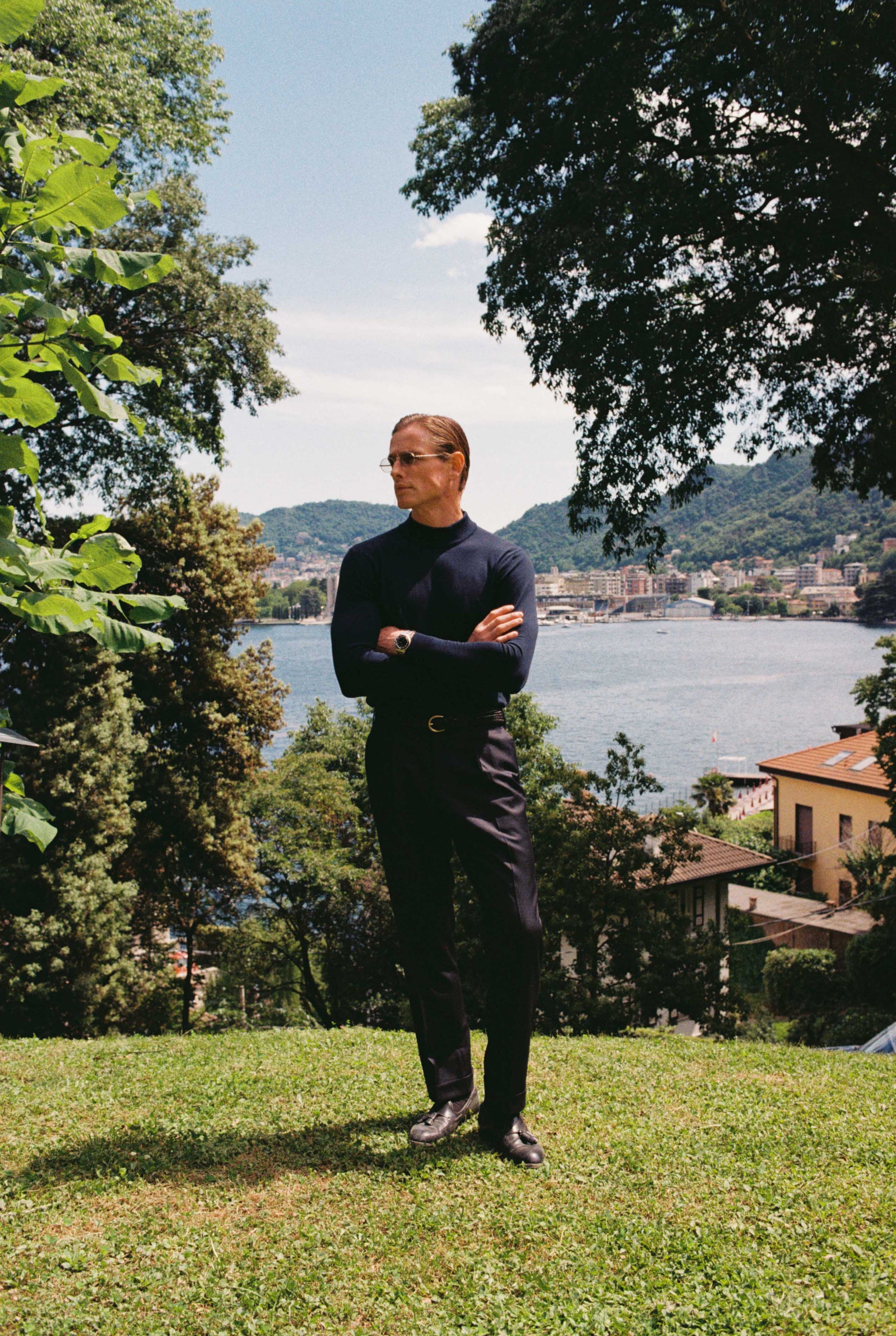 Pantaloni in lana pettinata Super 150's di Como