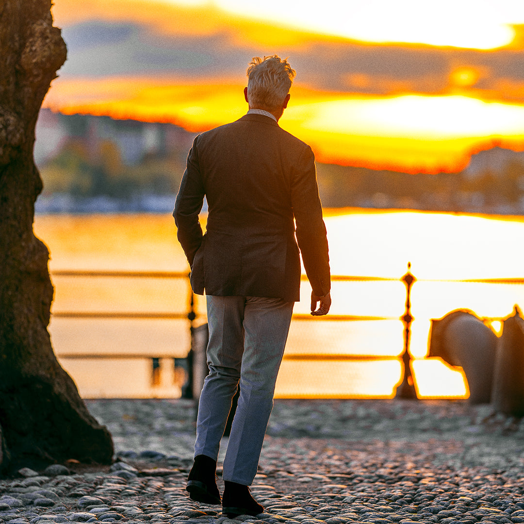 Light grey corduroy sport trousers