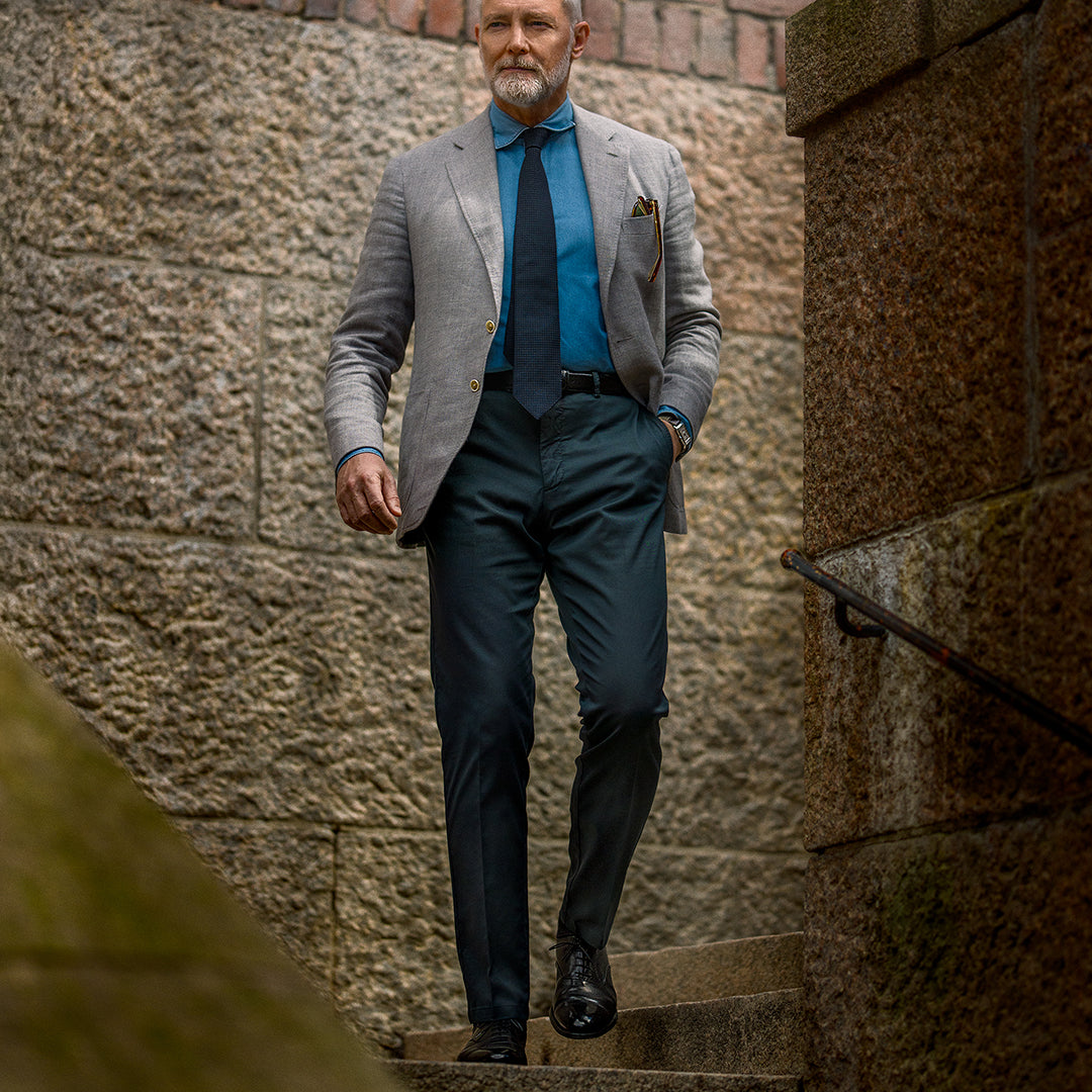 Deep green cotton supima sport trousers