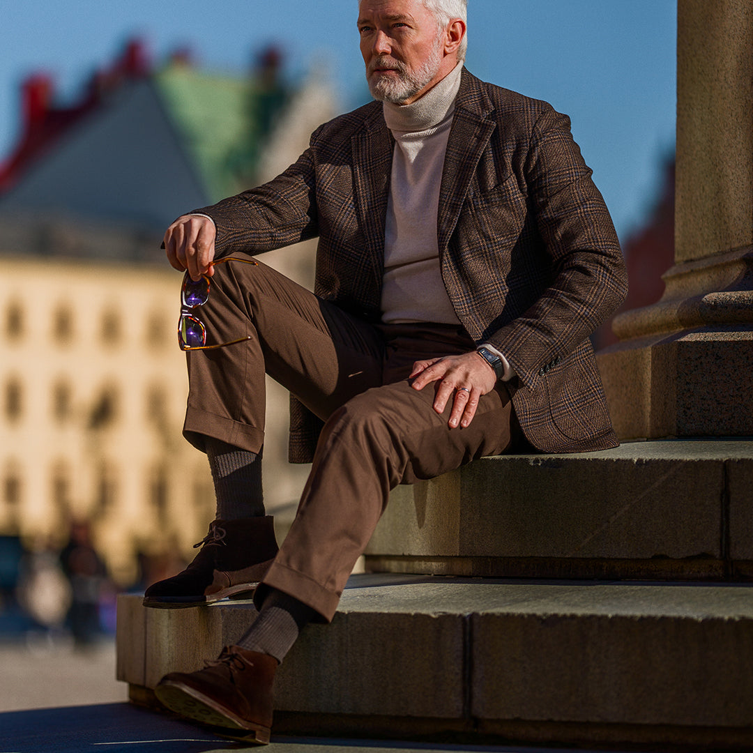 Venezia brown cotton trousers
