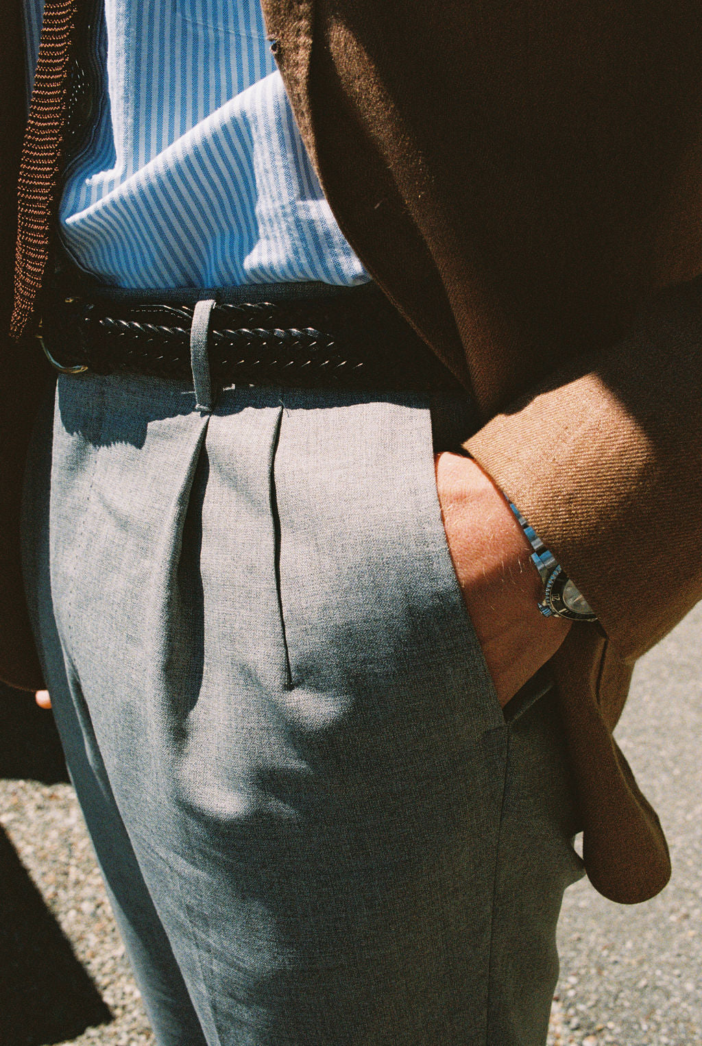 Milano grey wool trousers