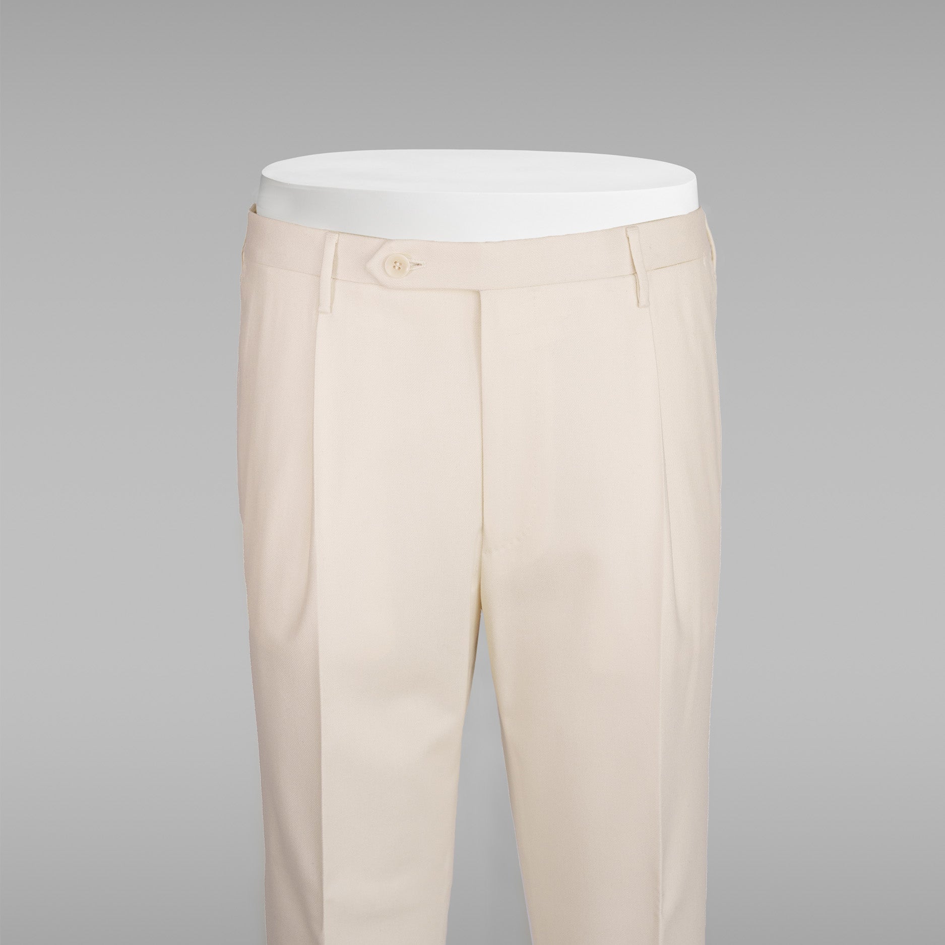 Ivory flannel trousers