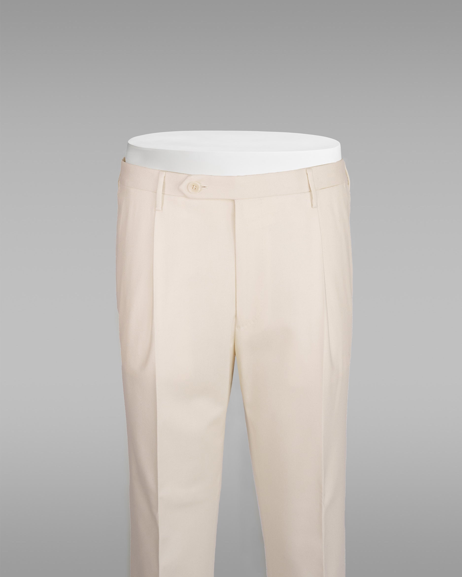 Pantaloni in flanella avorio