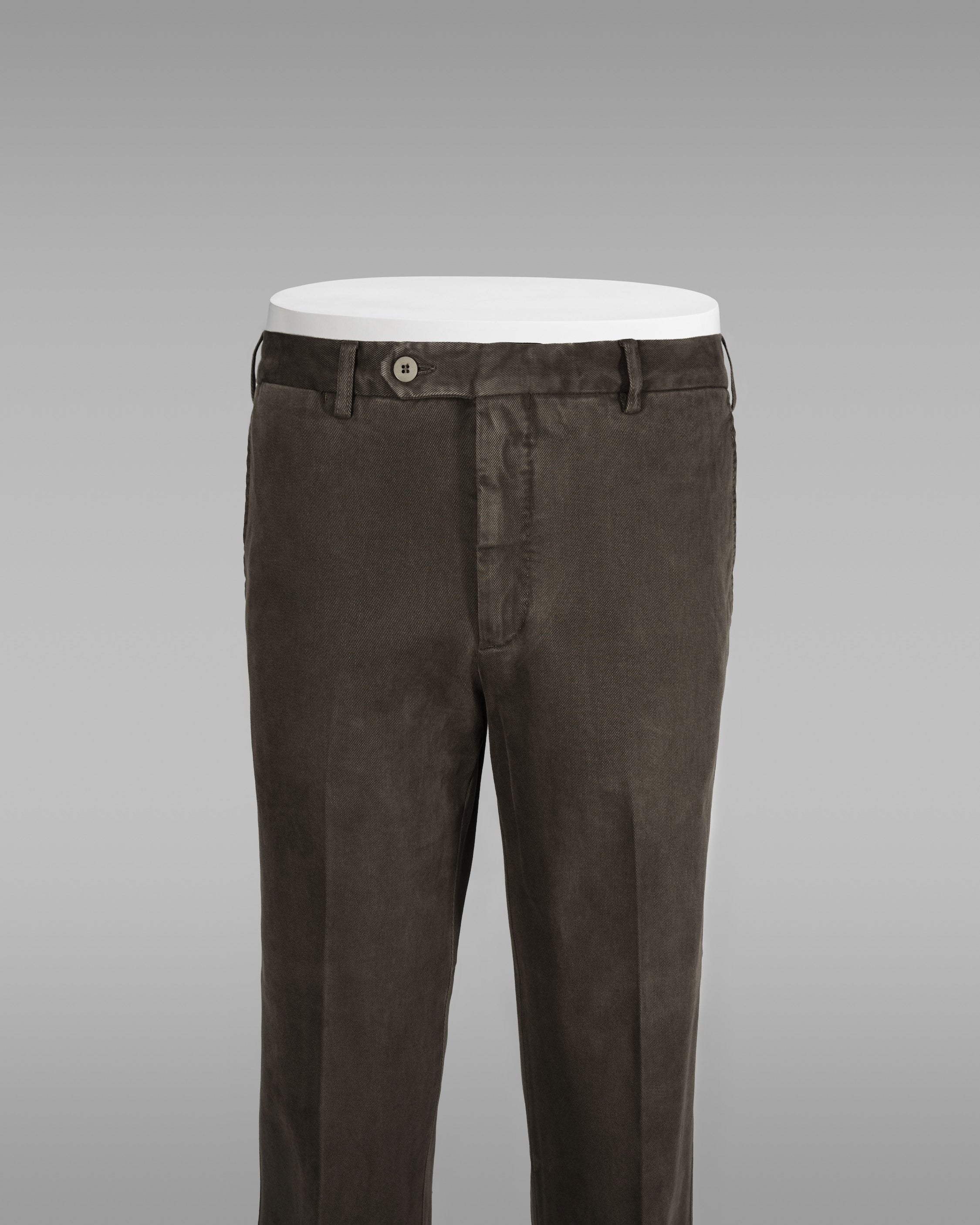 Brown cotton elastan sport trousers