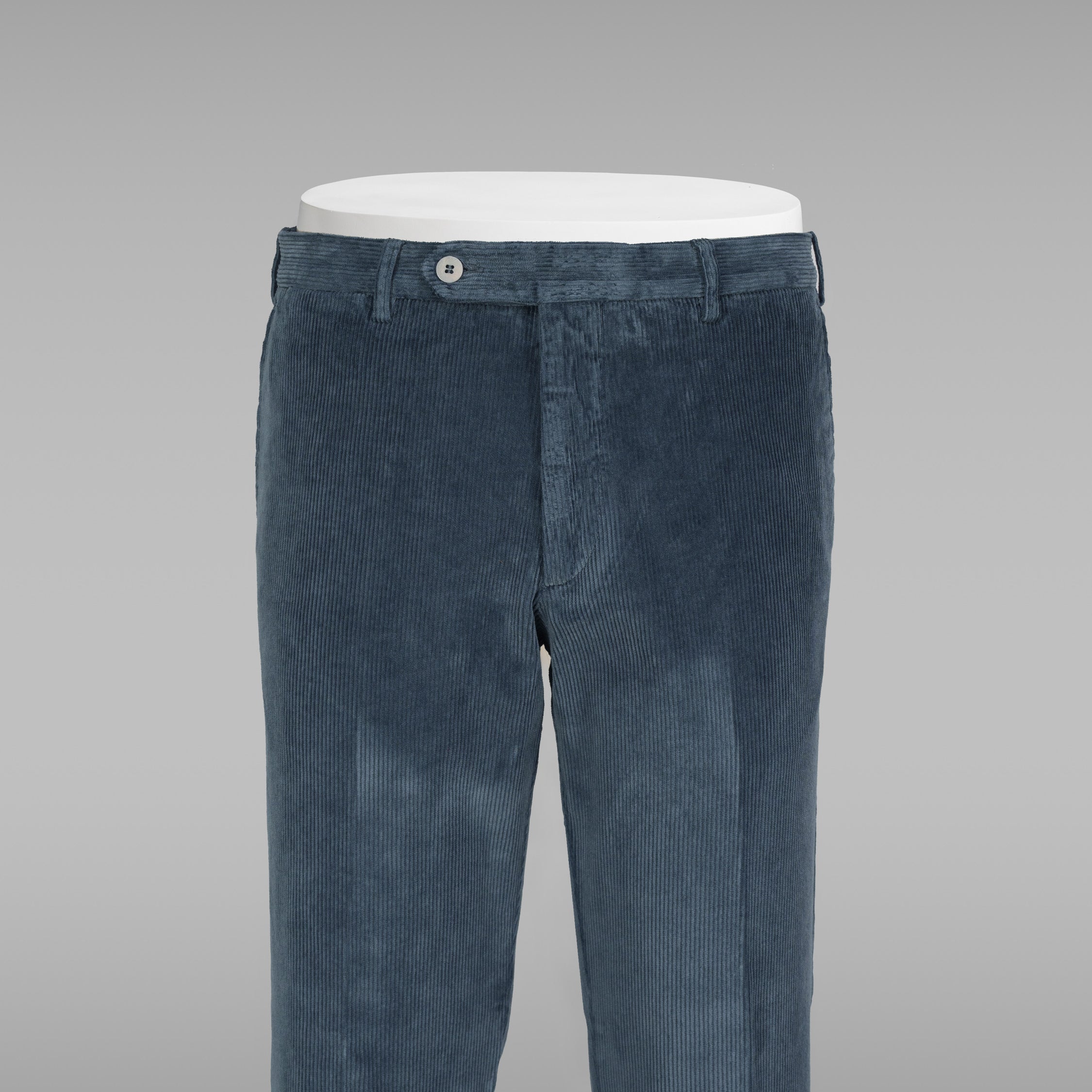 Denim blue corduroy sport trousers