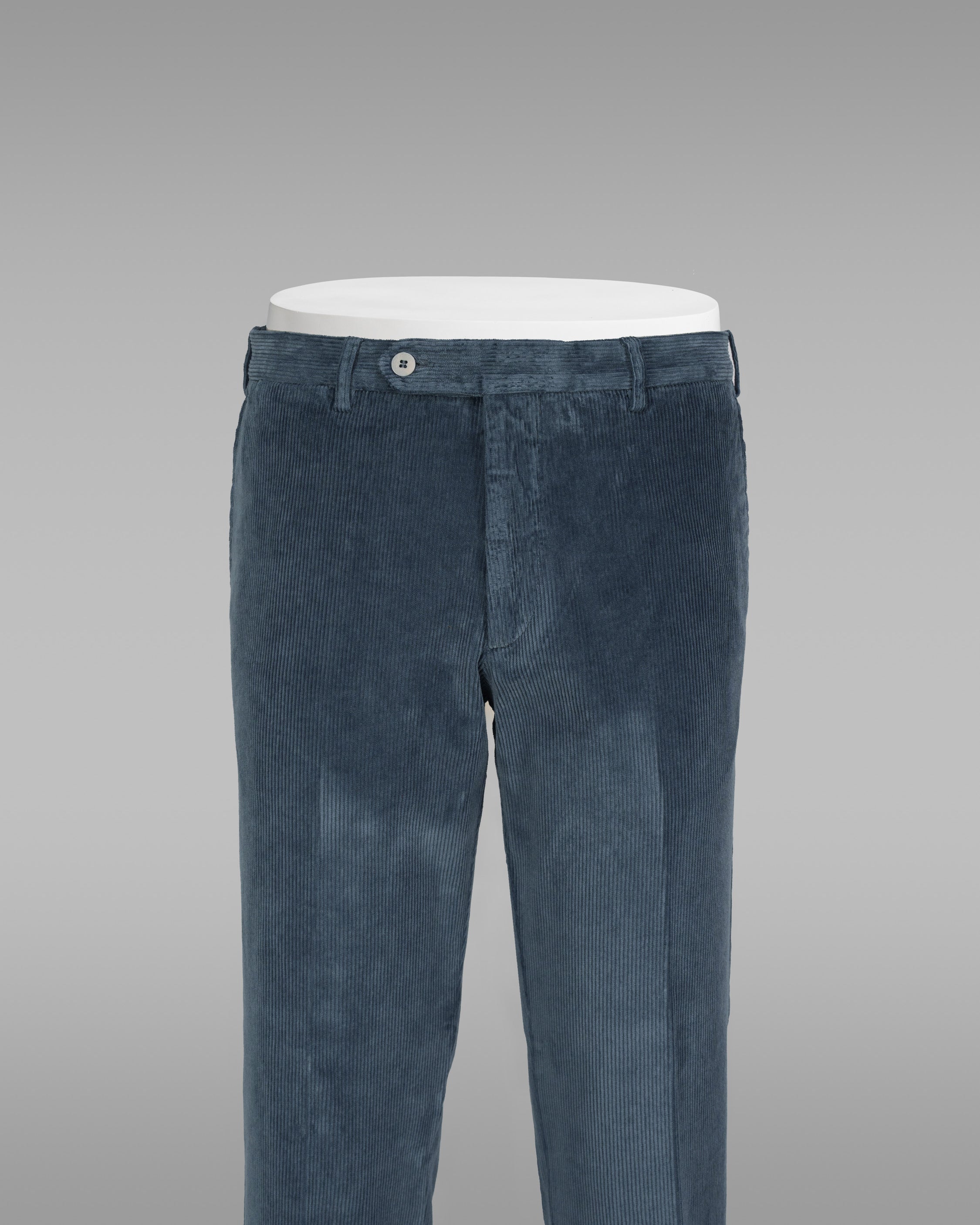 Denim blue corduroy sport trousers