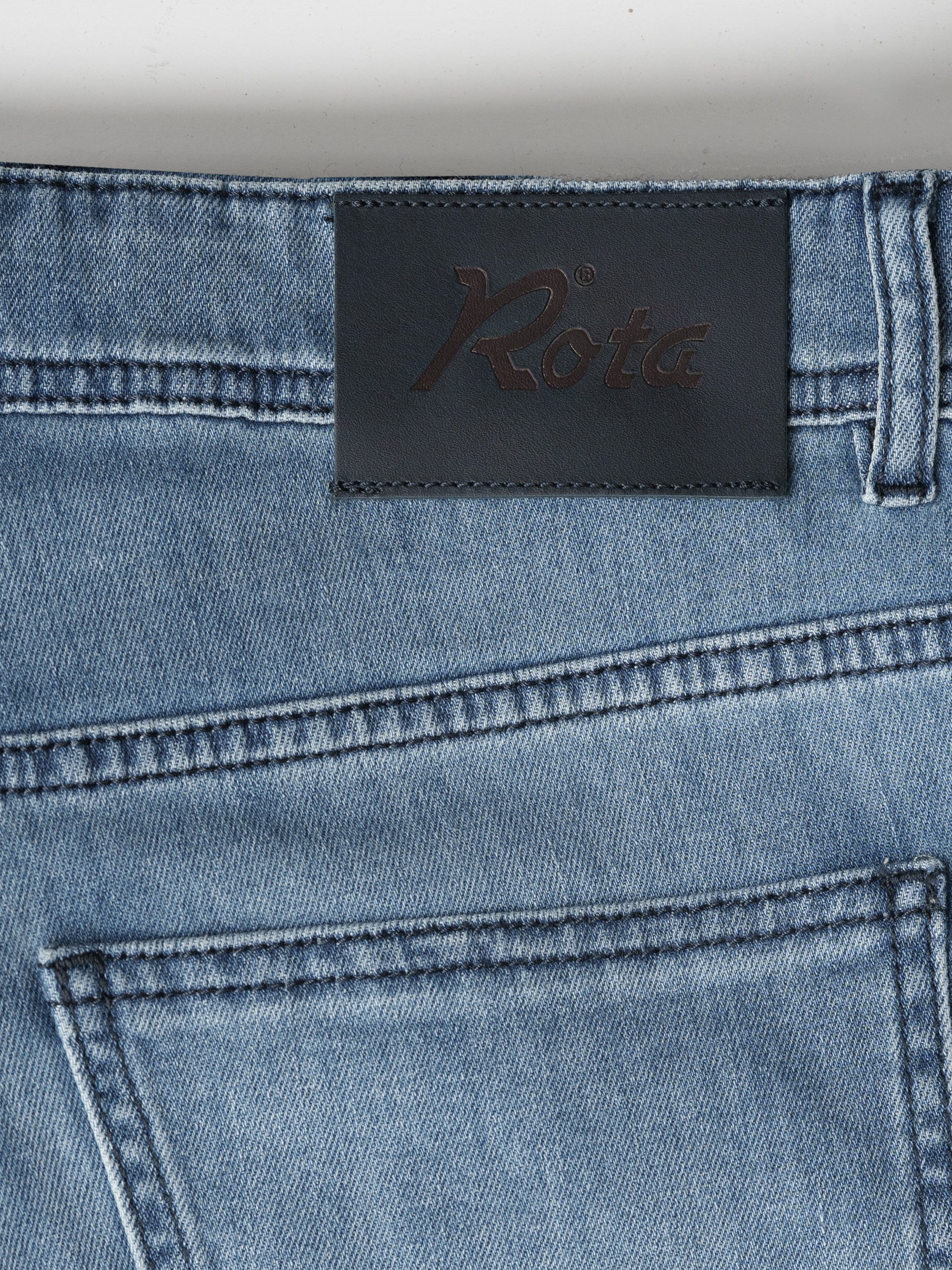 Light blue Summer denim cotton 5 pockets trousers