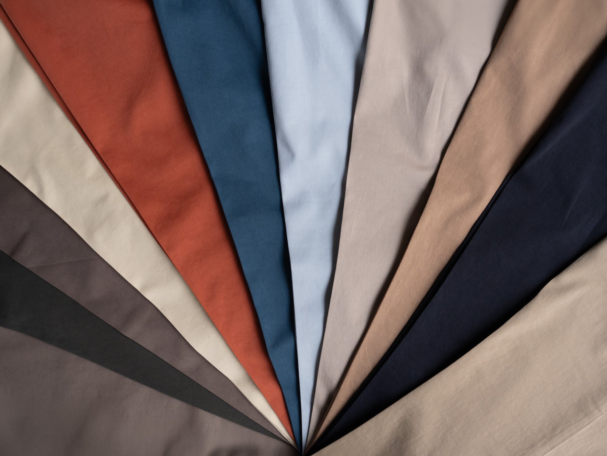 Tan satin cotton silk sport trousers