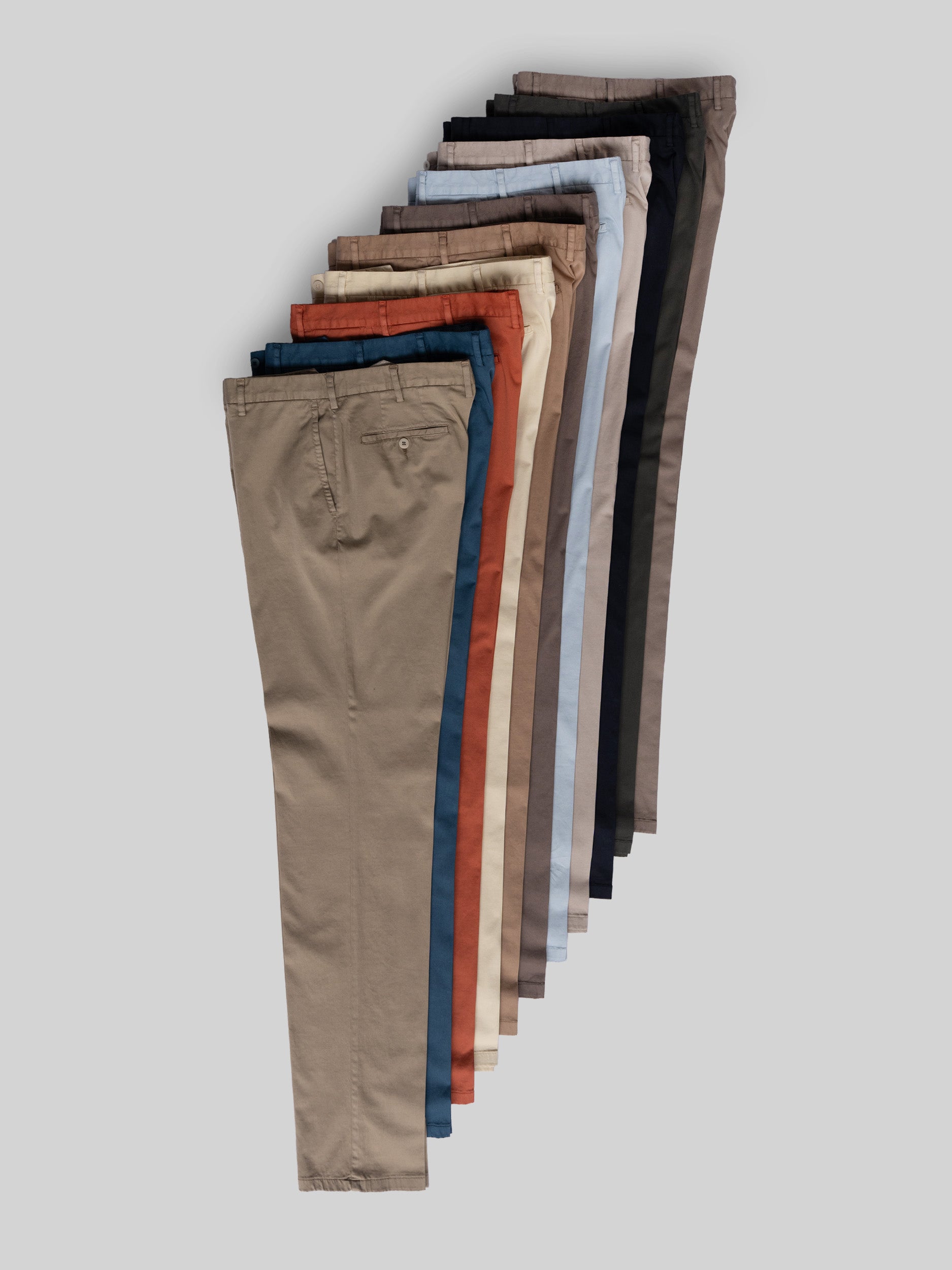 Tan satin cotton silk sport trousers