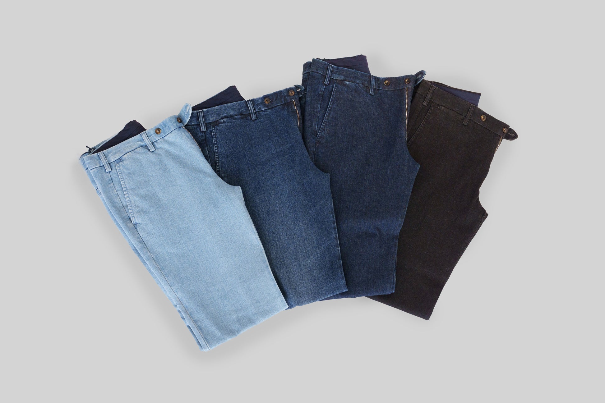 Light blue denim cotton sport trousers – Rota SRL