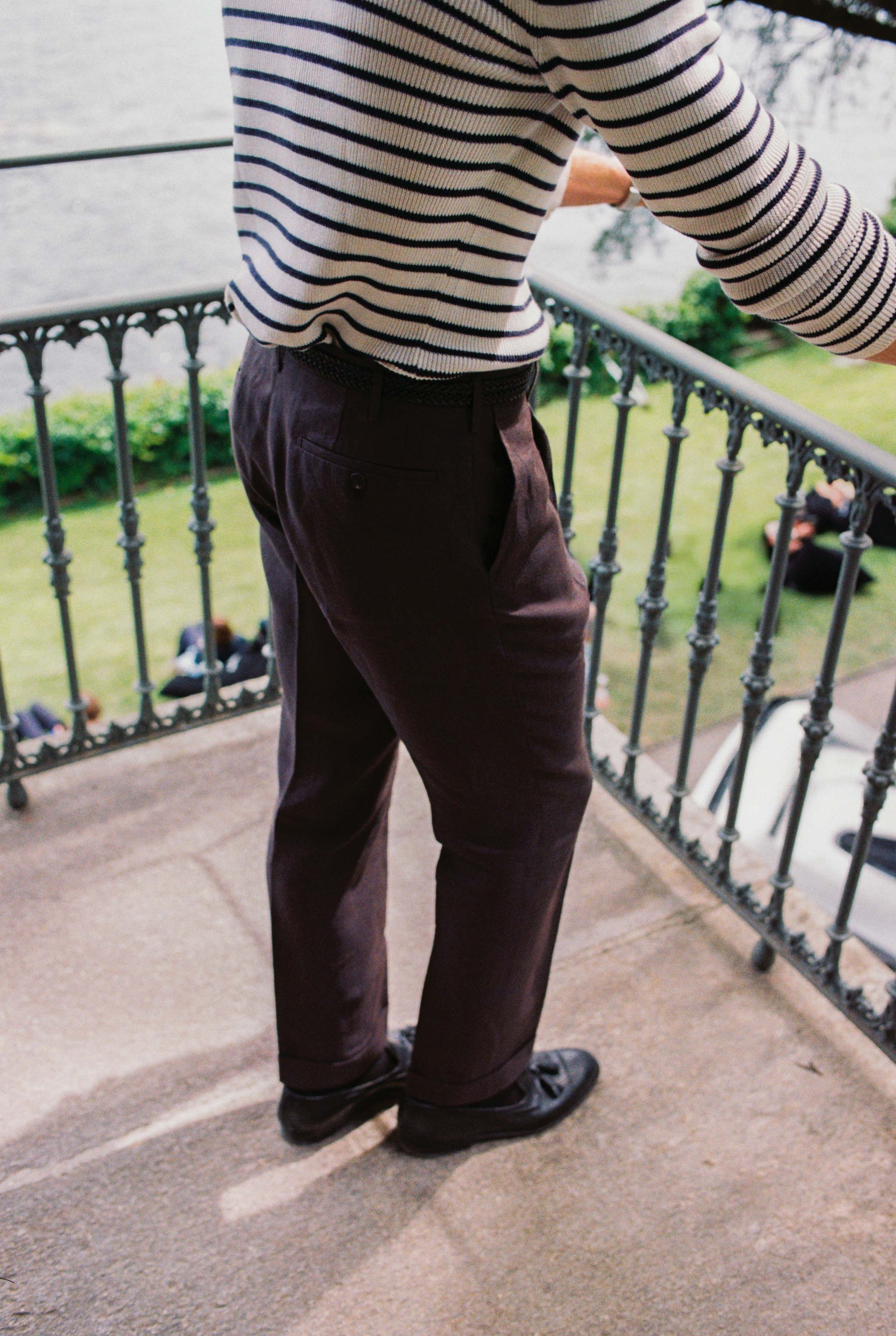 Pantaloni in lino marrone Verona