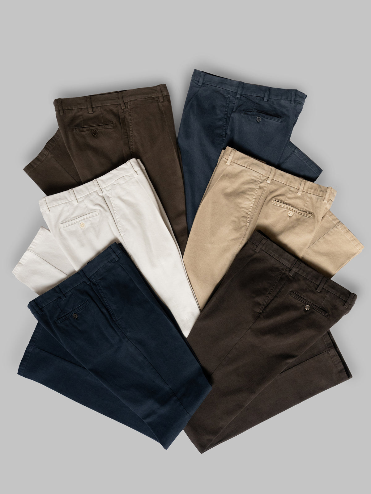 Denim blue cotton elastan sport trousers 1 pleat
