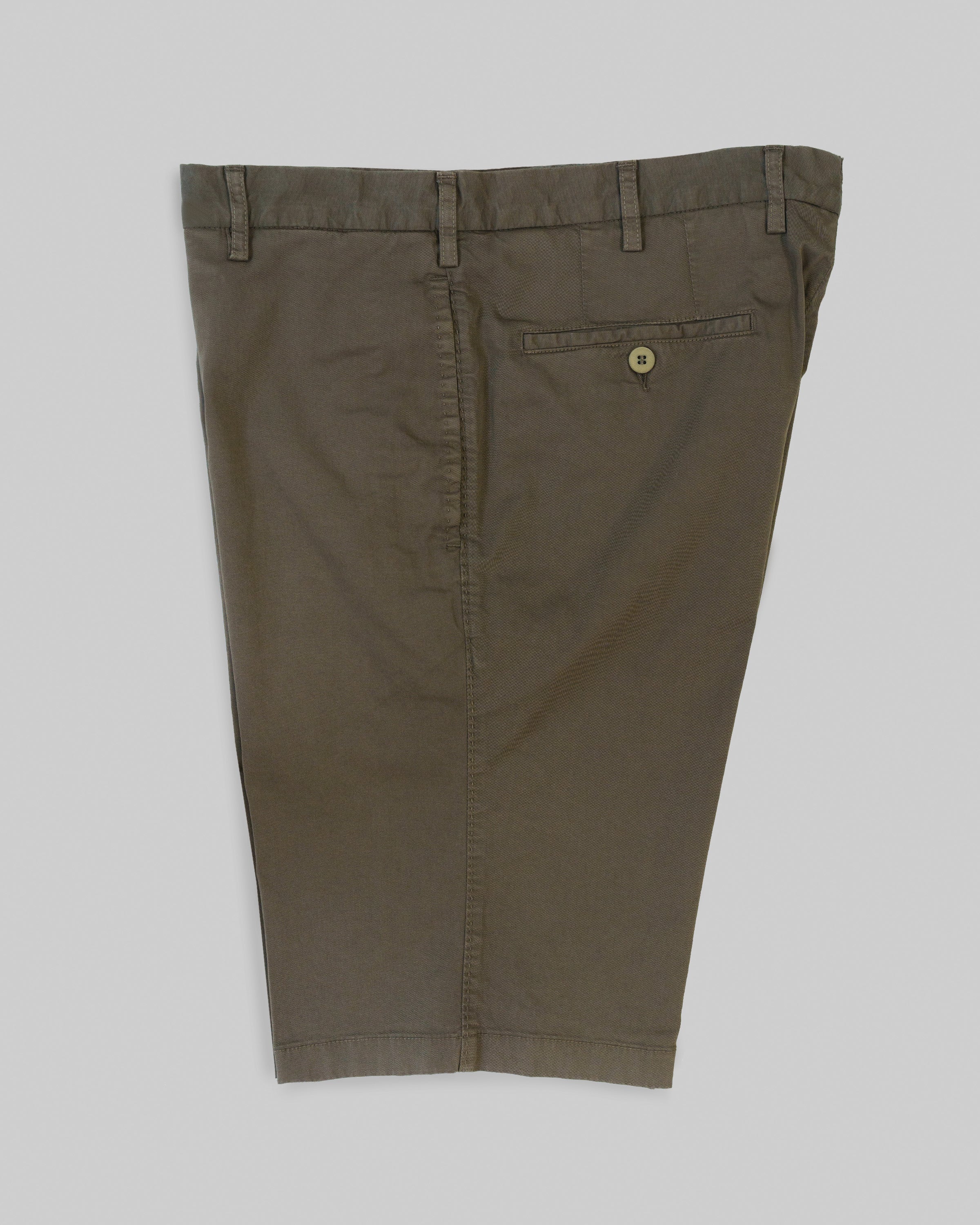 Brown cotton elastan sport bermuda